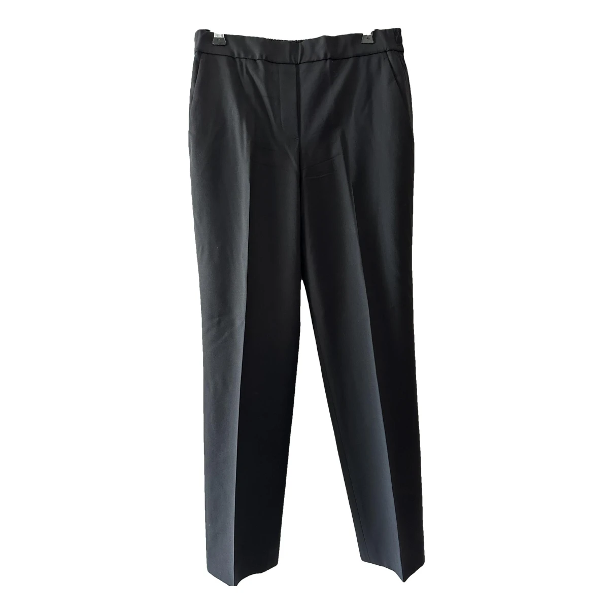 Pre-owned Theory Wool Trousers In Black