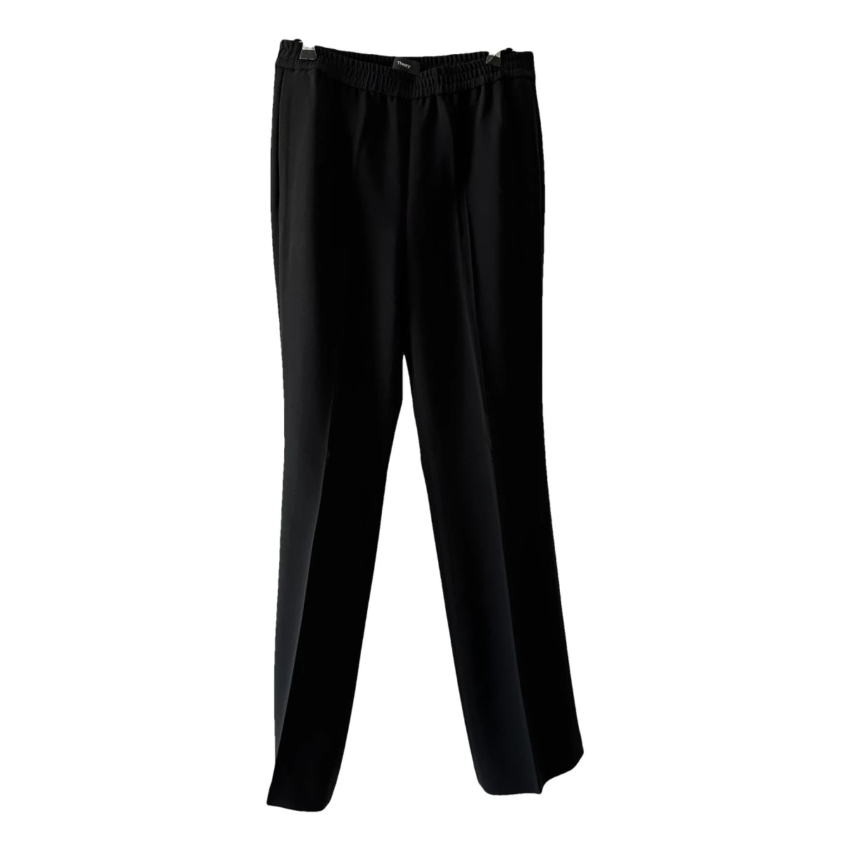 Pre-owned Theory Straight Pants In Black