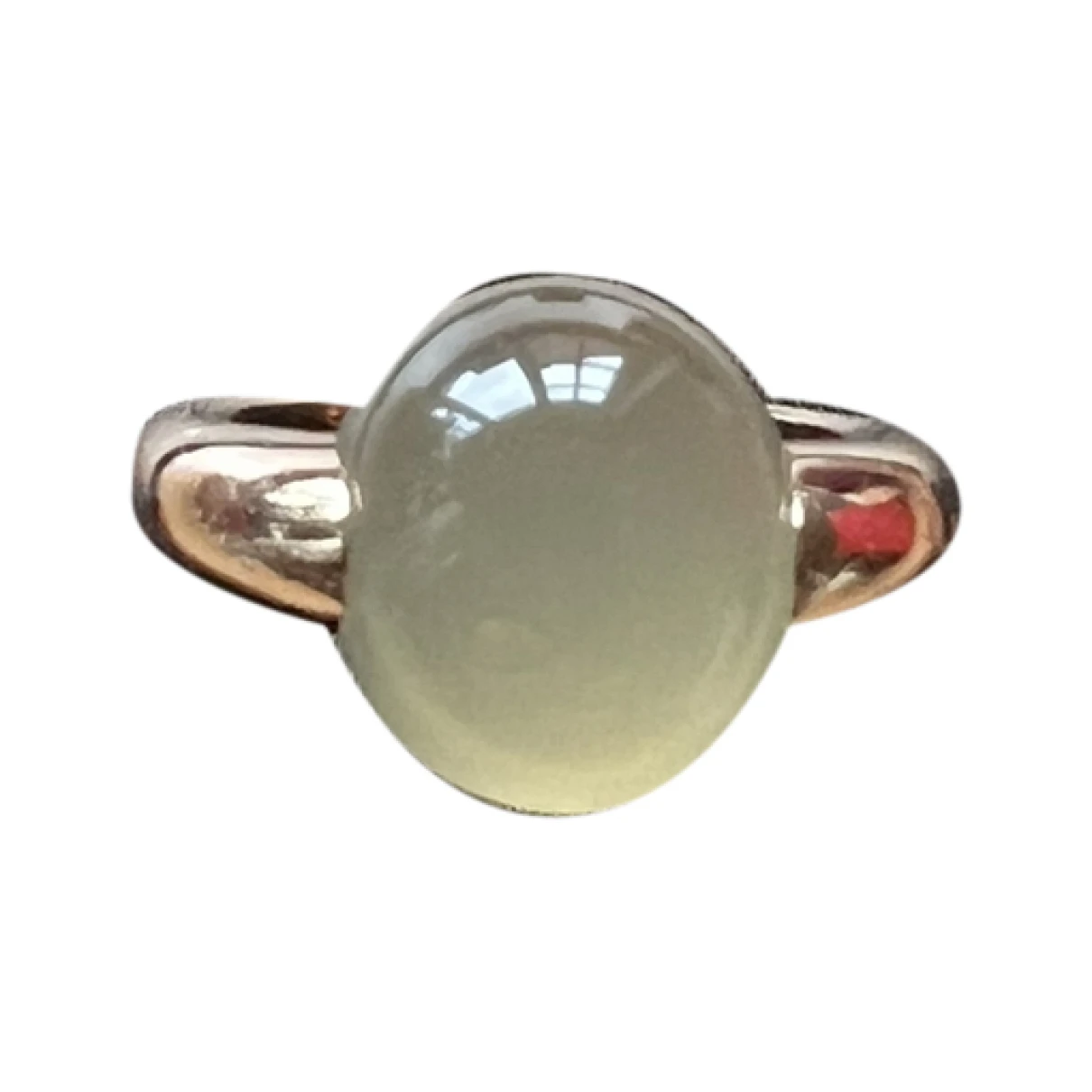 Pre-owned Pomellato Luna Pink Gold Ring In Green