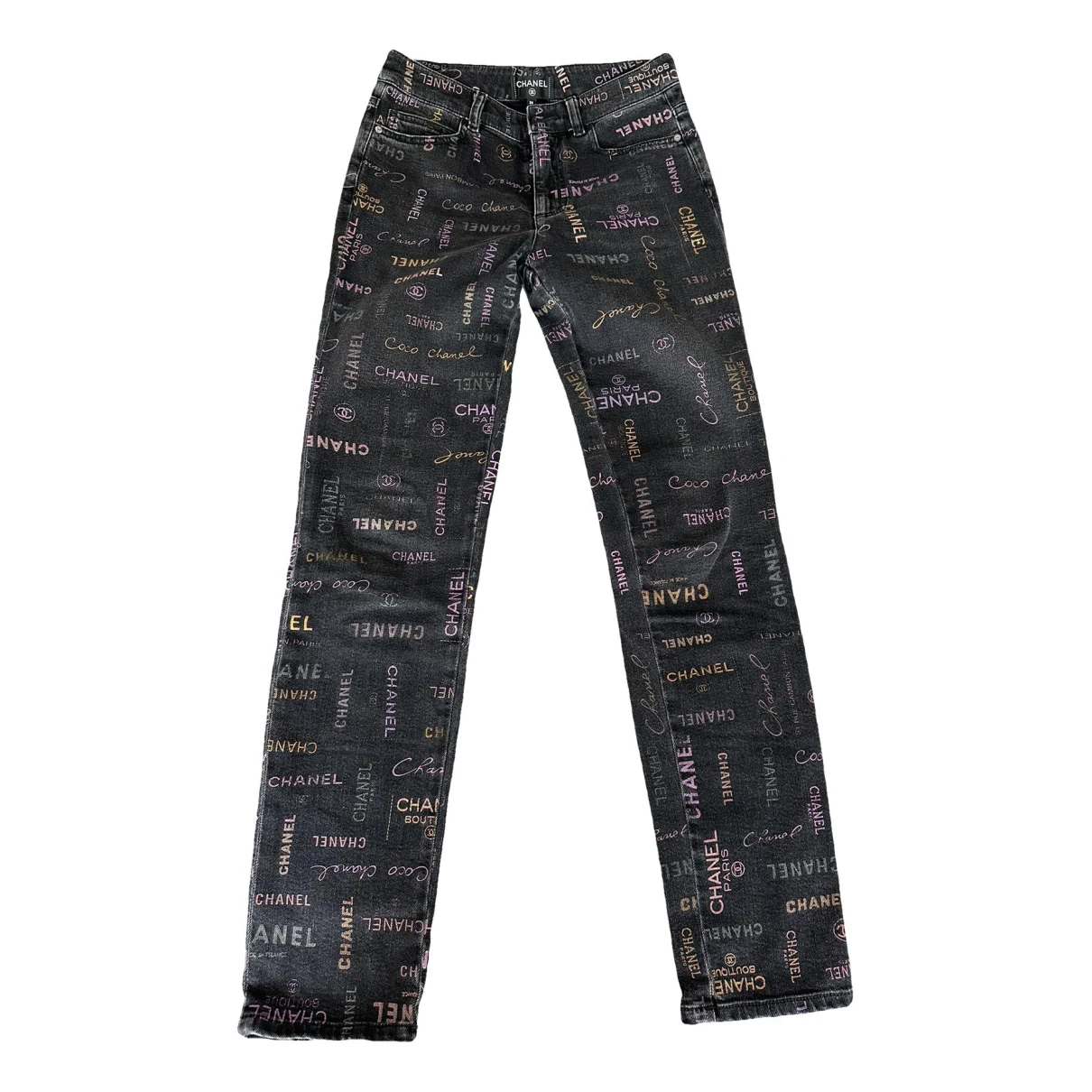 Pre-owned Chanel Slim Jeans In Multicolour