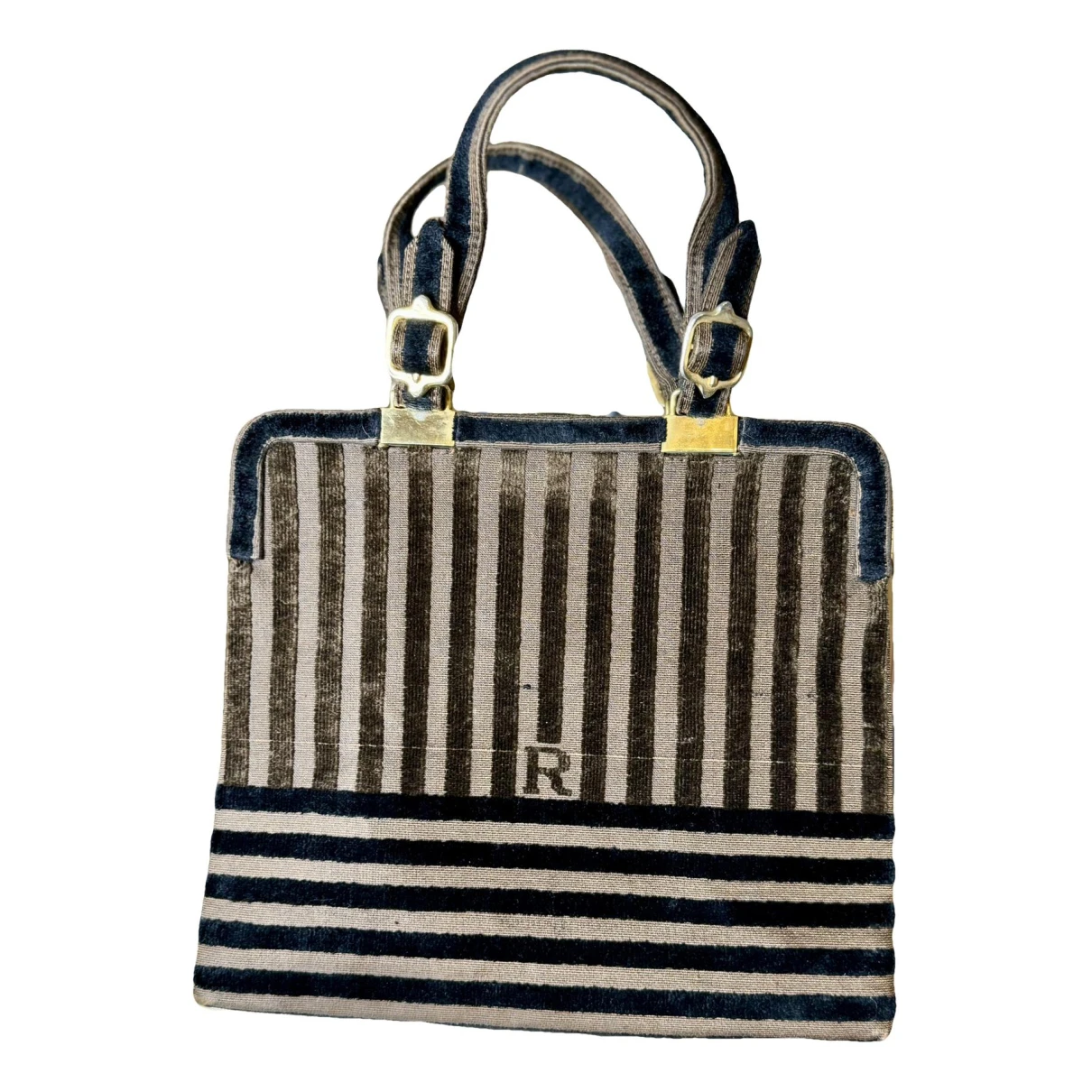 Pre-owned Roberta Di Camerino Velvet Handbag In Brown