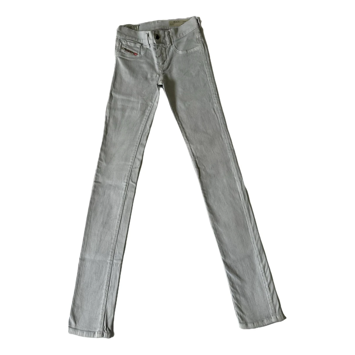 Pre-owned Diesel Slim Jeans In White