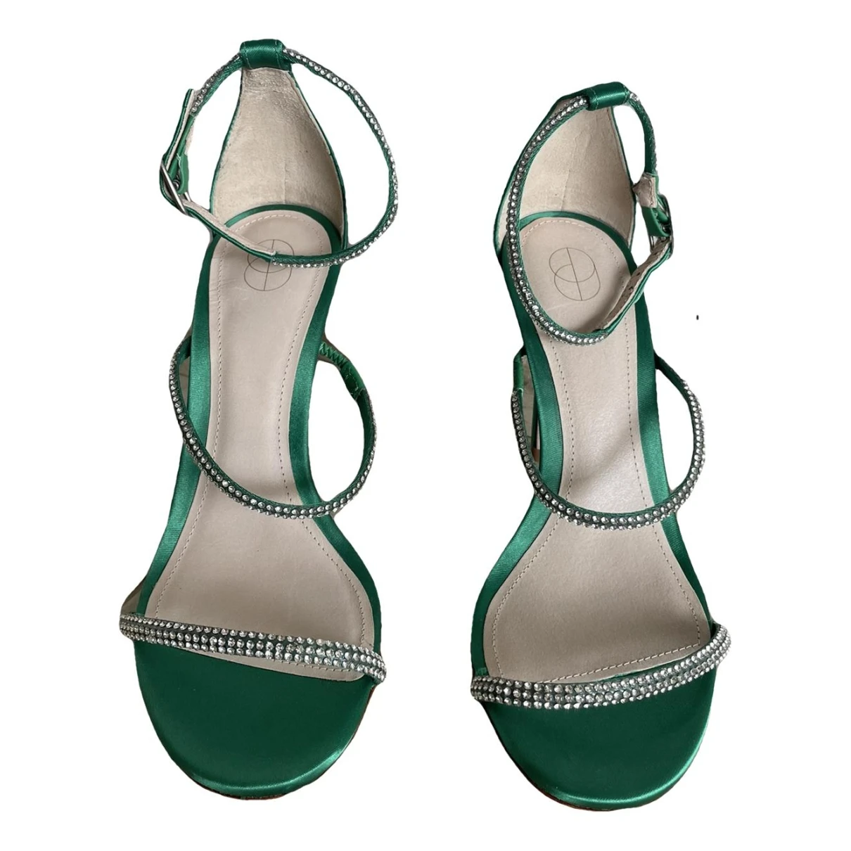 Pre-owned Porte & Paire Leather Sandals In Green