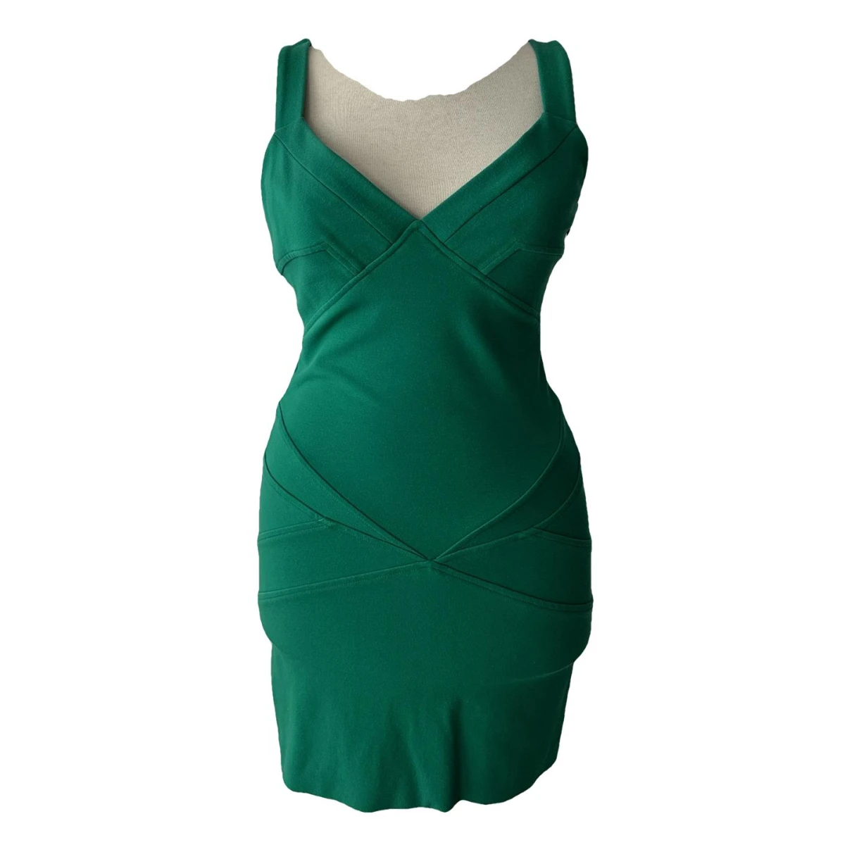 Pre-owned Diane Von Furstenberg Mini Dress In Green