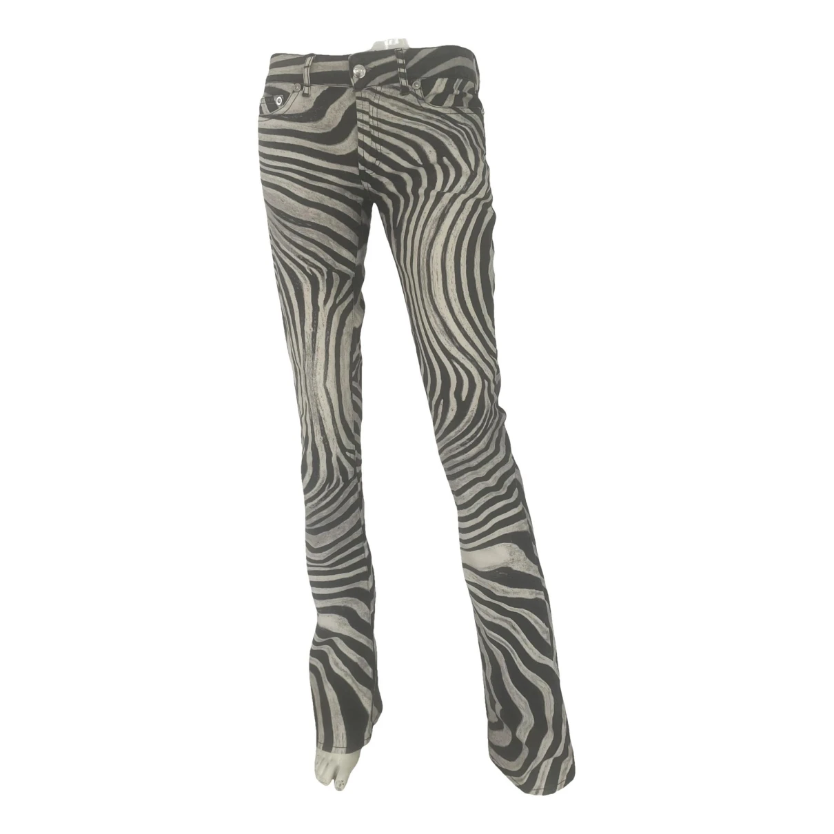 Pre-owned Just Cavalli Slim Jeans In White