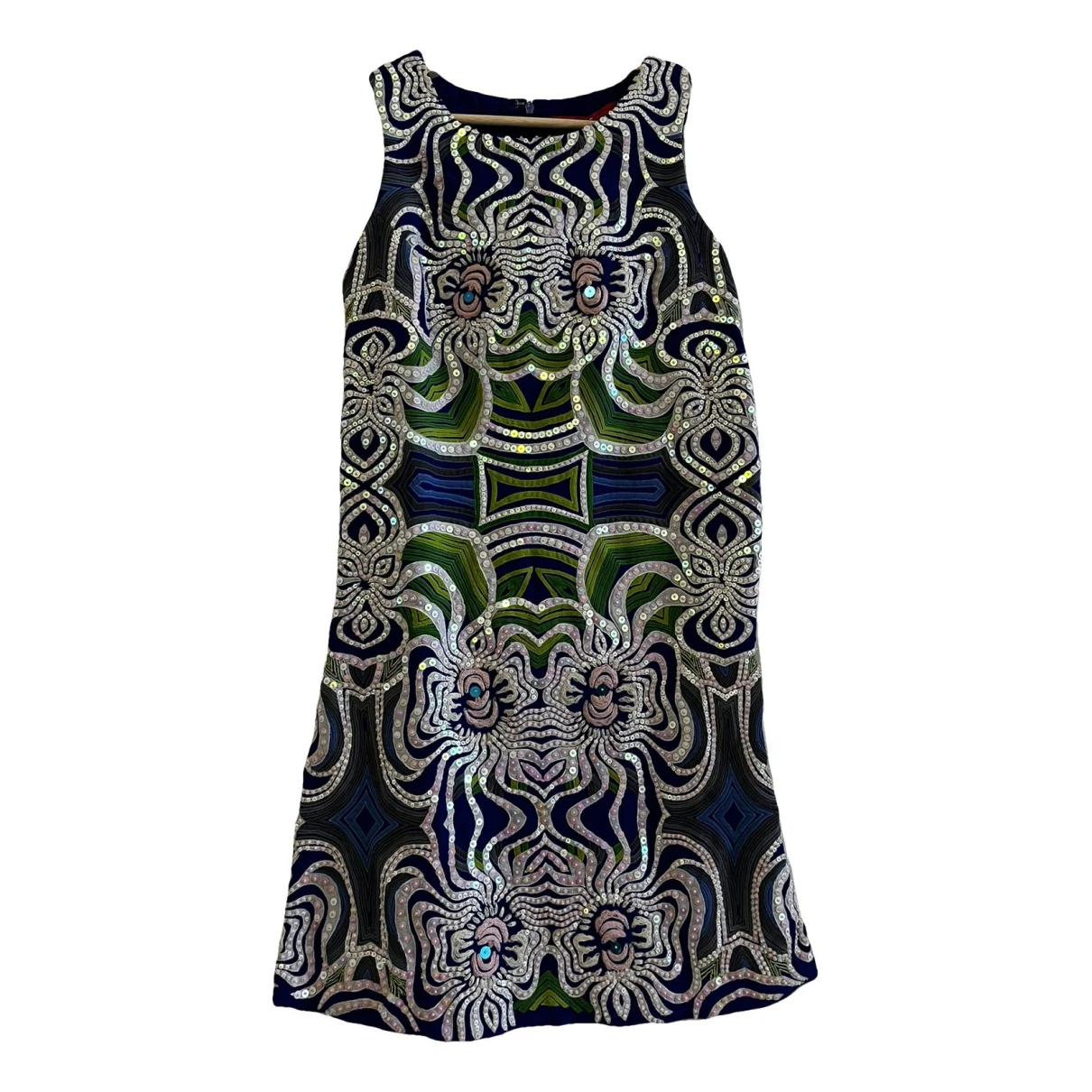 Pre-owned Manish Arora Silk Mid-length Dress In Blue