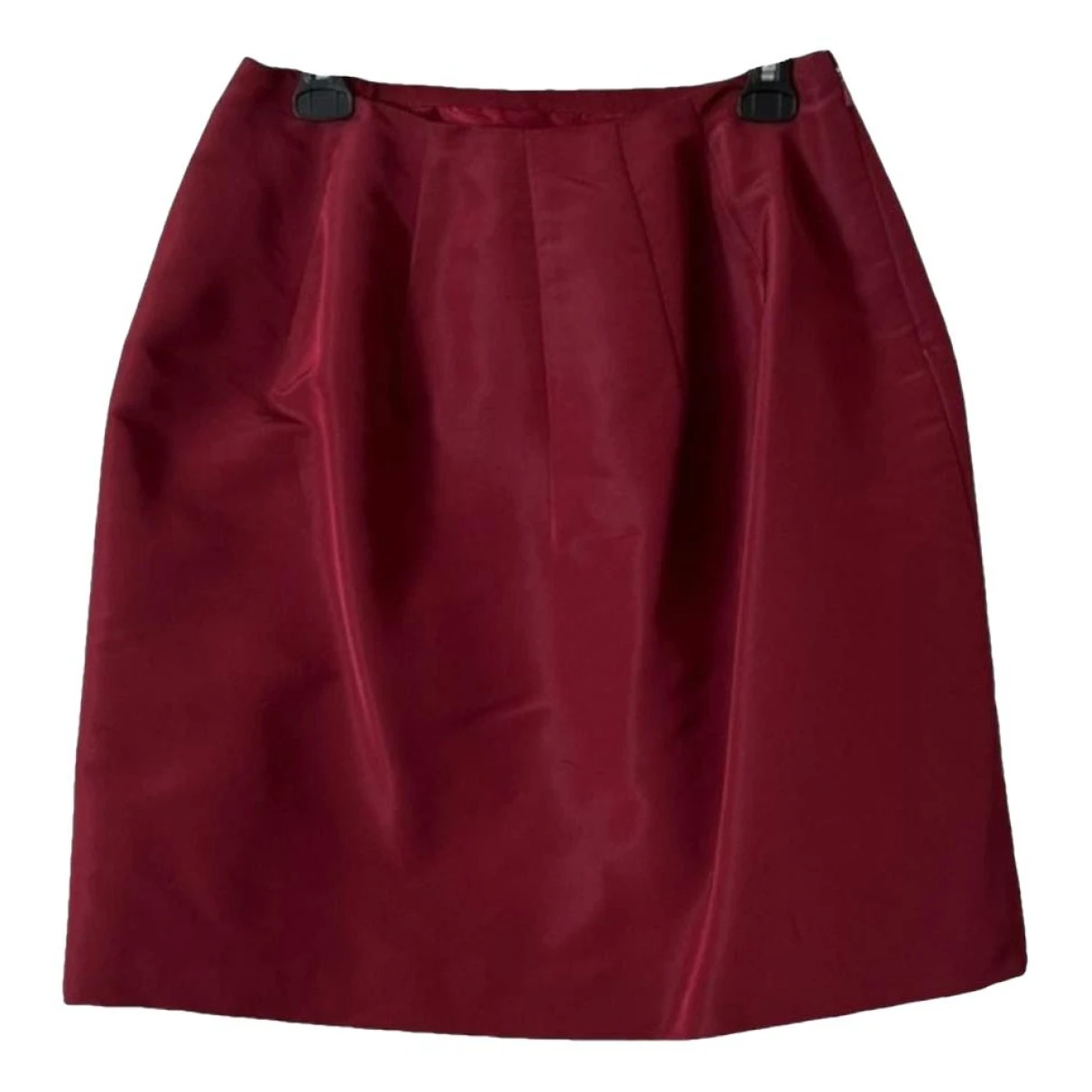 Pre-owned Oscar De La Renta Mini Skirt In Burgundy