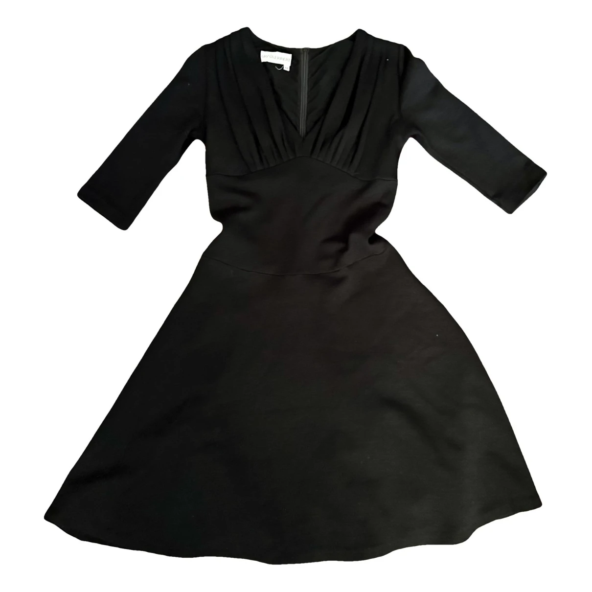 Pre-owned Gio' Guerreri Wool Mid-length Dress In Black