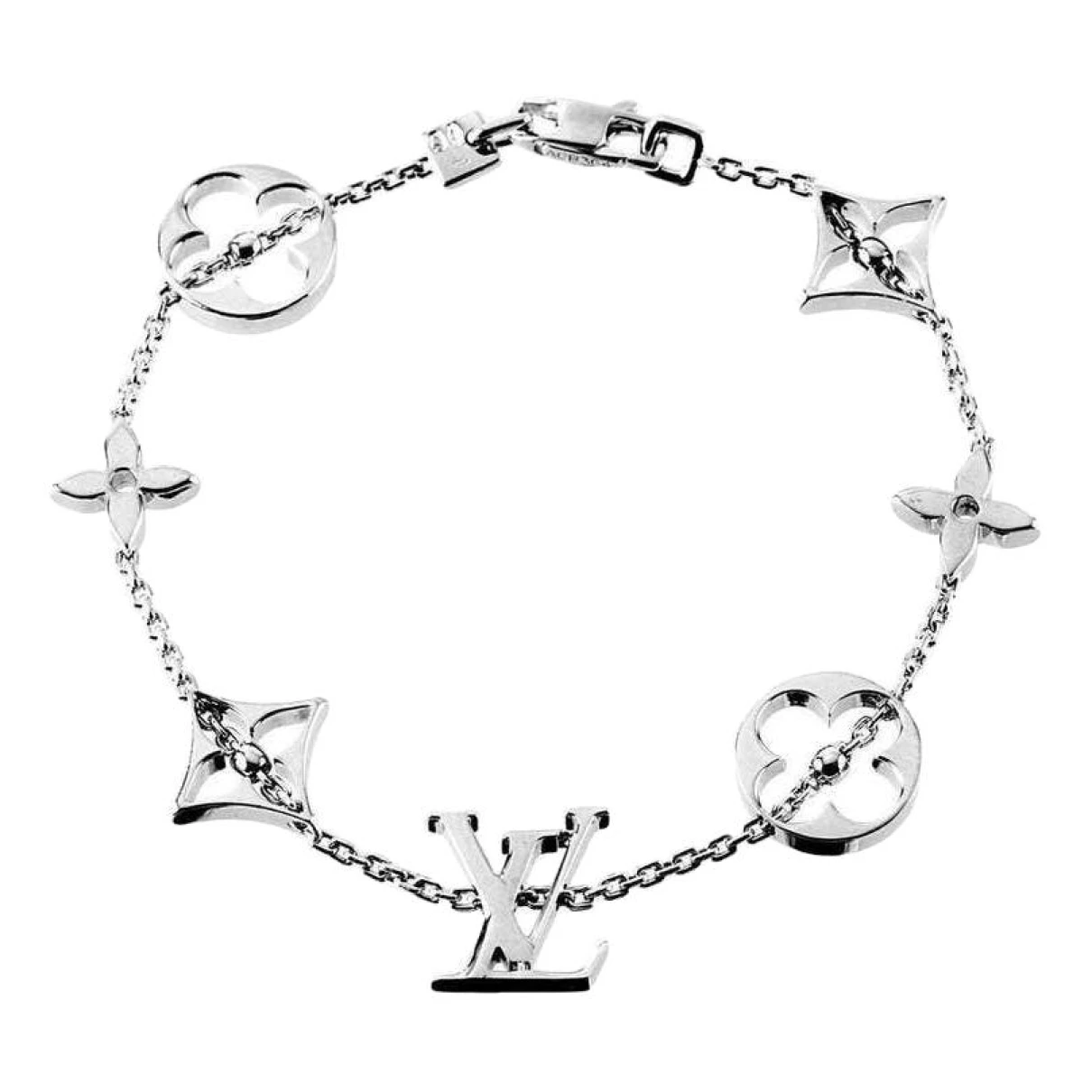 Pre-owned Louis Vuitton Idylle Blossom White Gold Bracelet In Silver