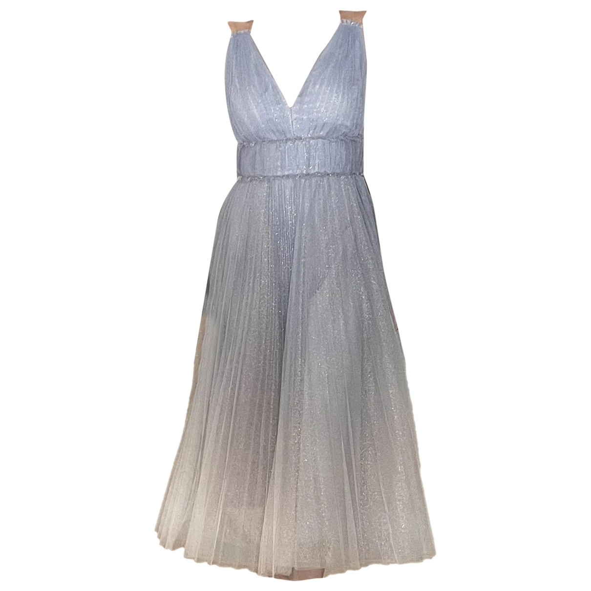Pre-owned Marchesa Notte Mid-length Dress In Blue