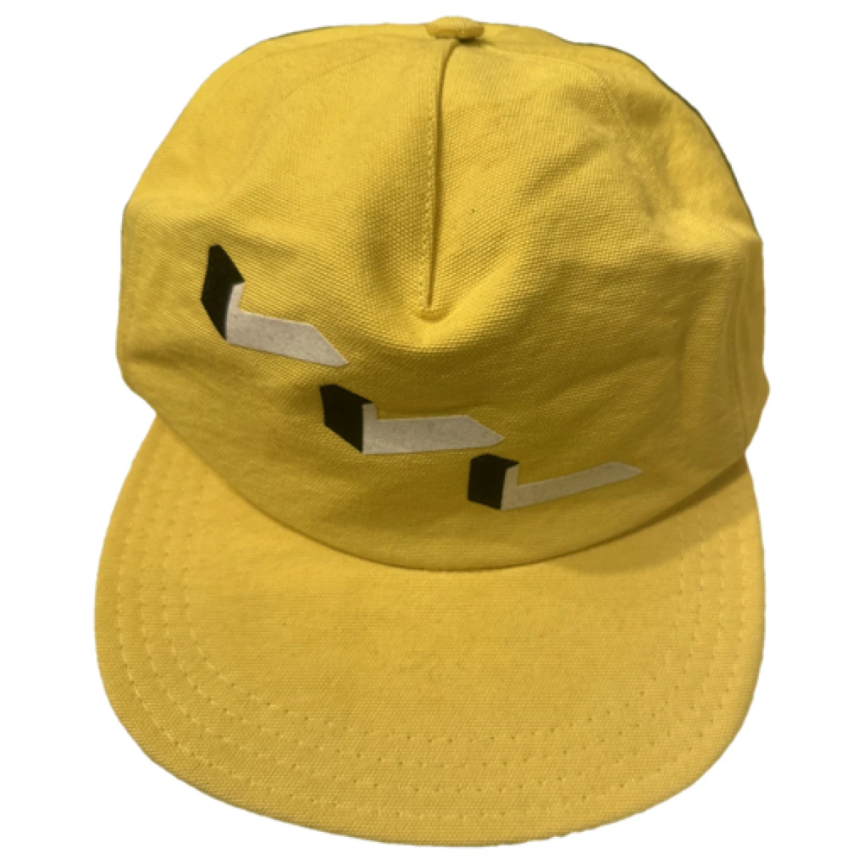 Pre-owned Off-white Hat In Yellow