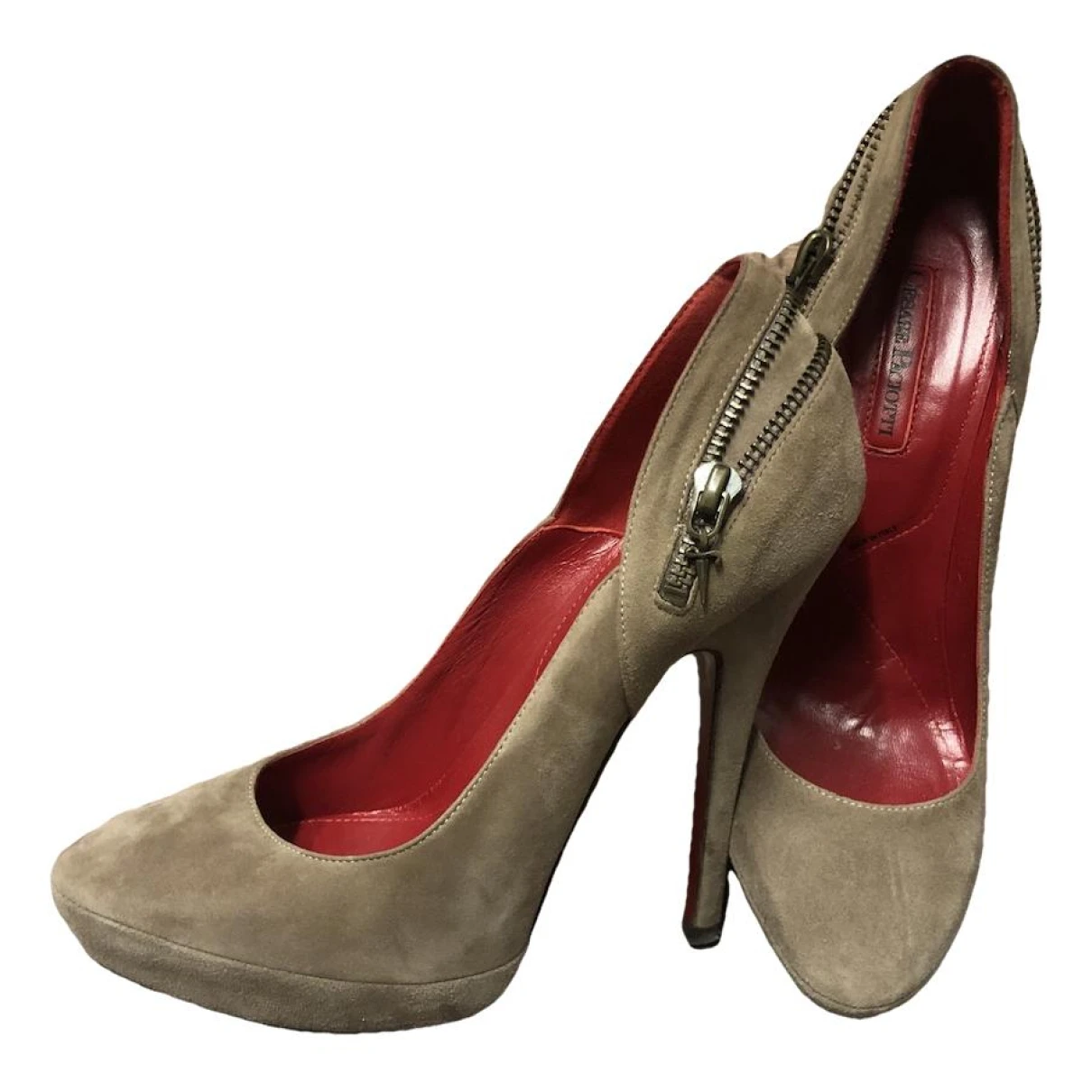 Pre-owned Cesare Paciotti Leather Heels In Beige