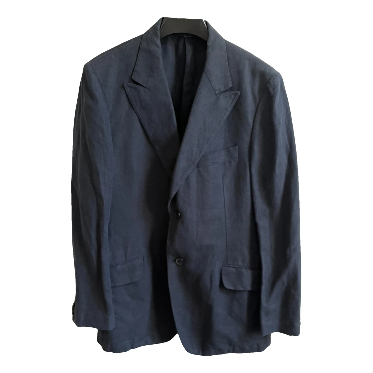 Pre-owned Burberry Linen Jacket In Navy