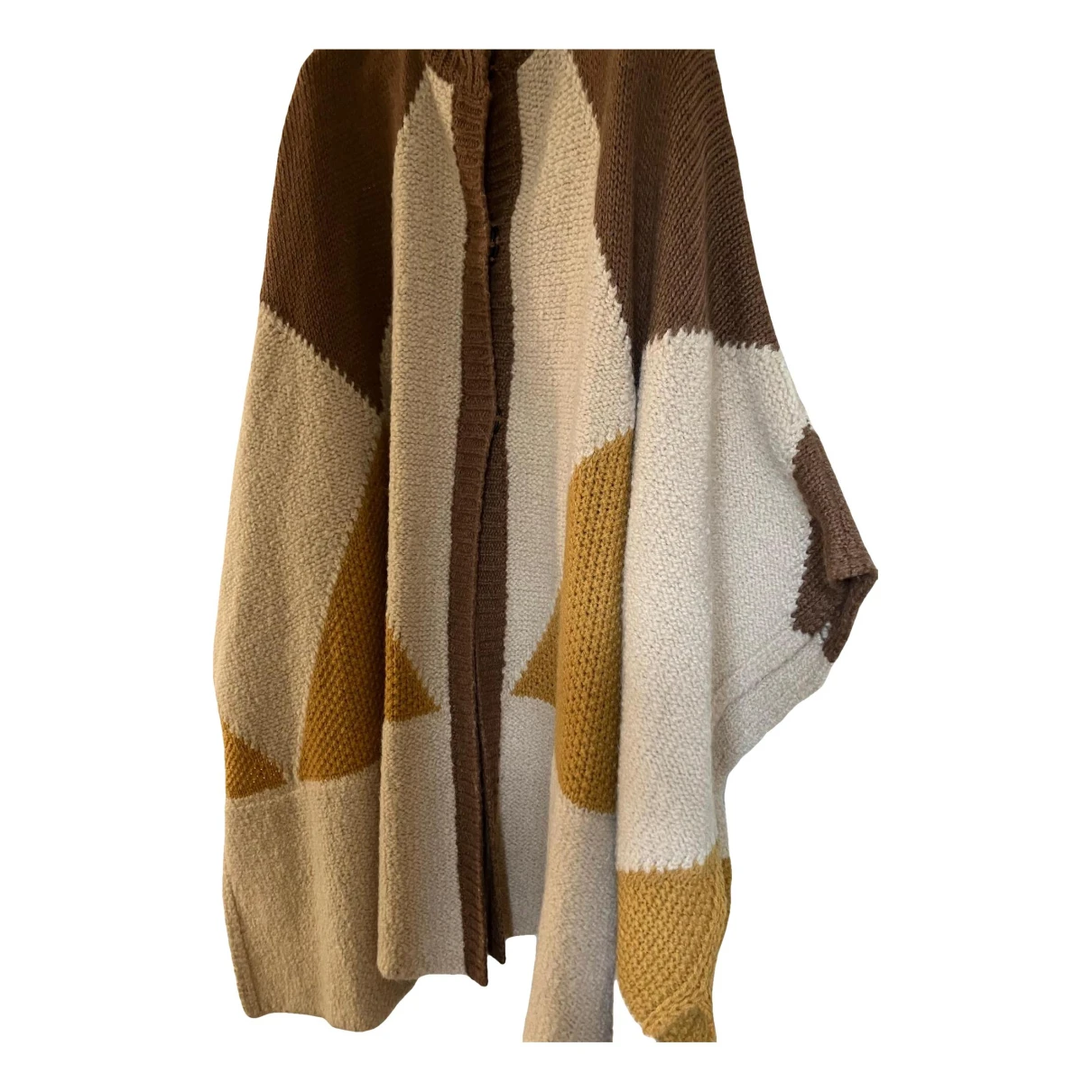 Pre-owned Stella Mccartney Wool Cardi Coat In Multicolour