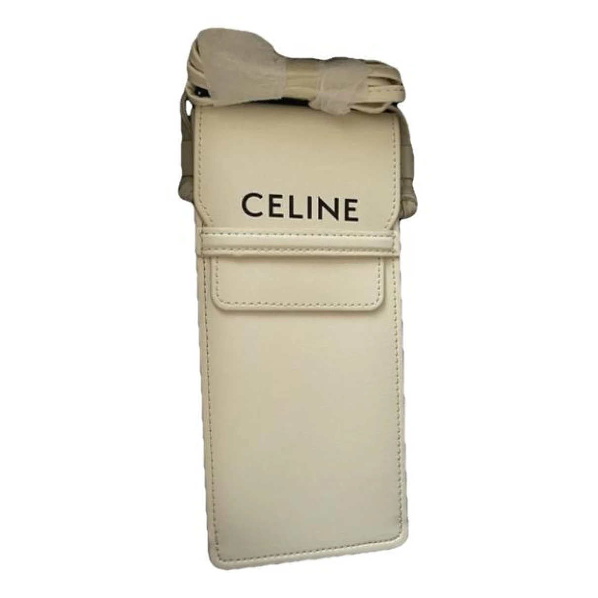 Pre-owned Celine Leather Crossbody Bag In White