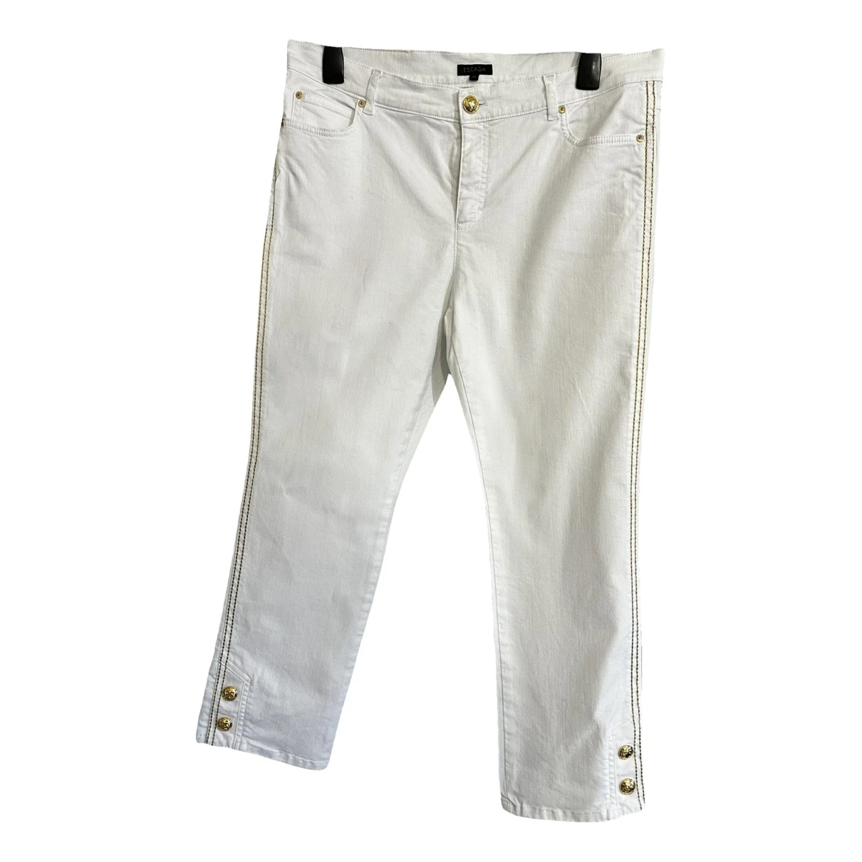 Pre-owned Escada Short Jeans In White
