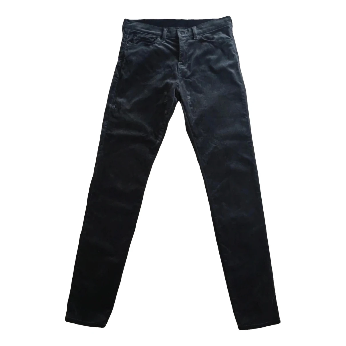 Pre-owned Emporio Armani Slim Pants In Grey