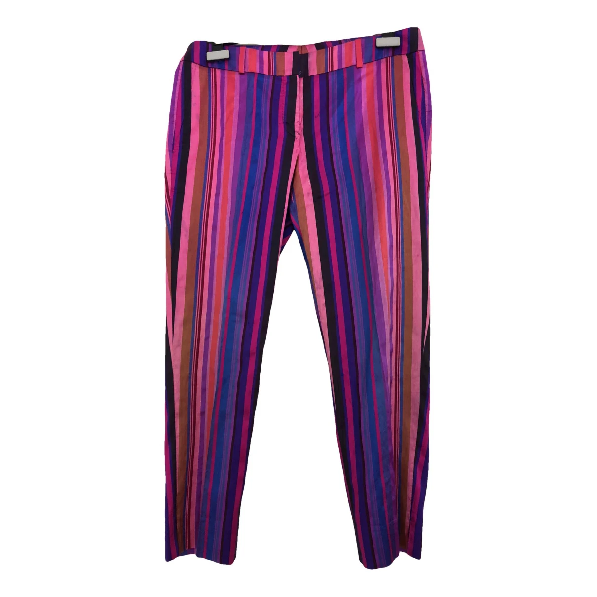 Pre-owned Incotex Silk Carot Pants In Multicolour