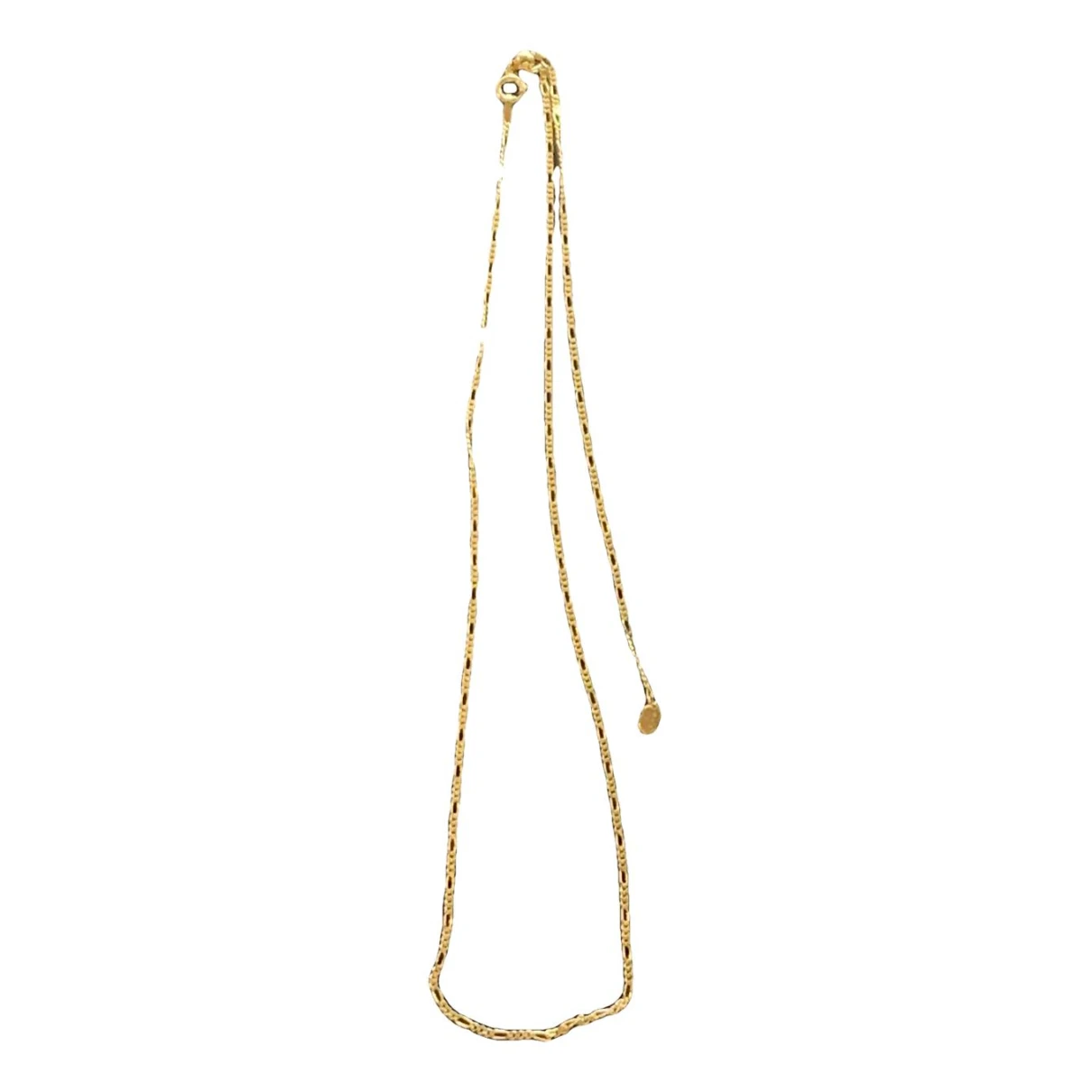 Pre-owned Maria Black Silver Long Necklace In Gold