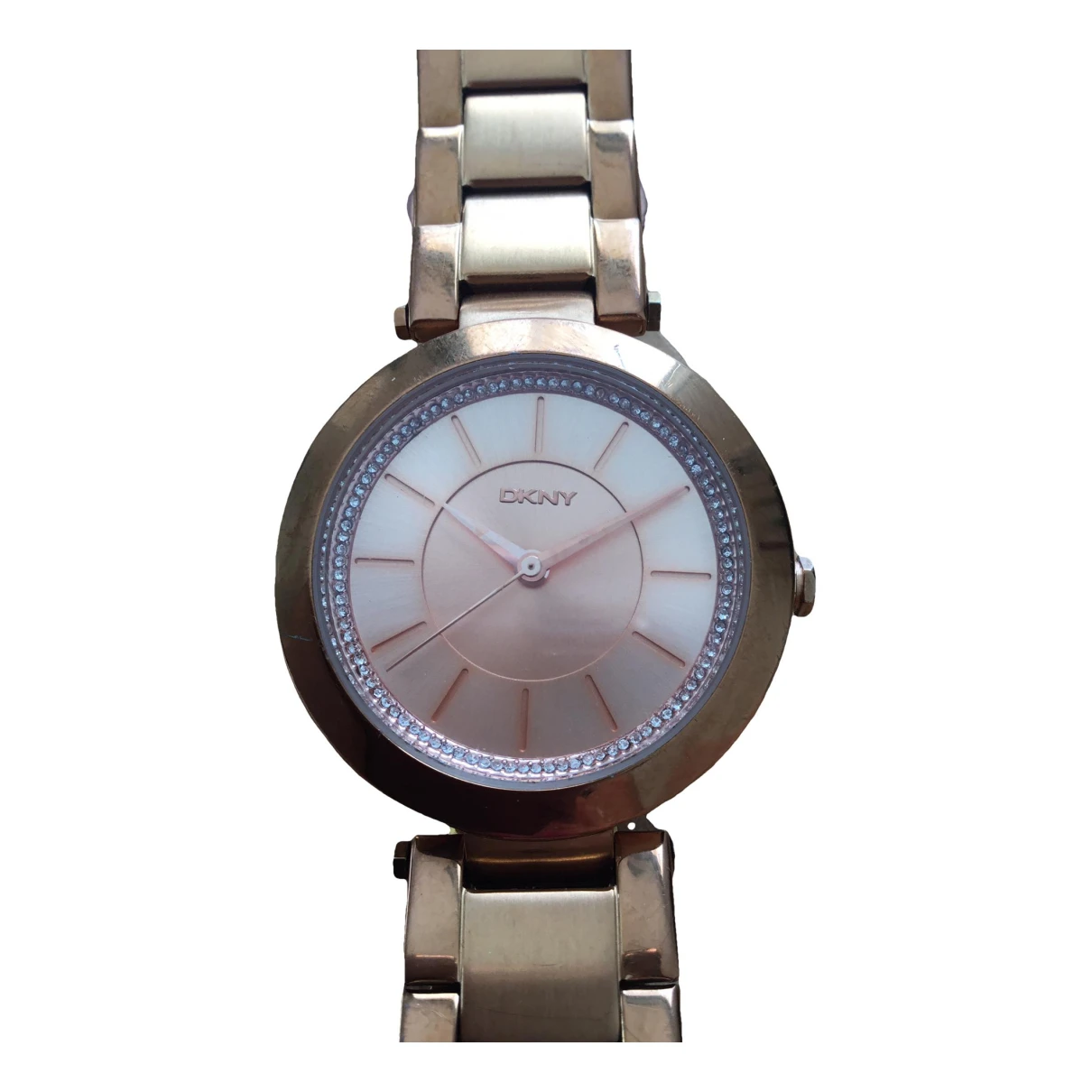 Pre-owned Dkny Watch In Gold