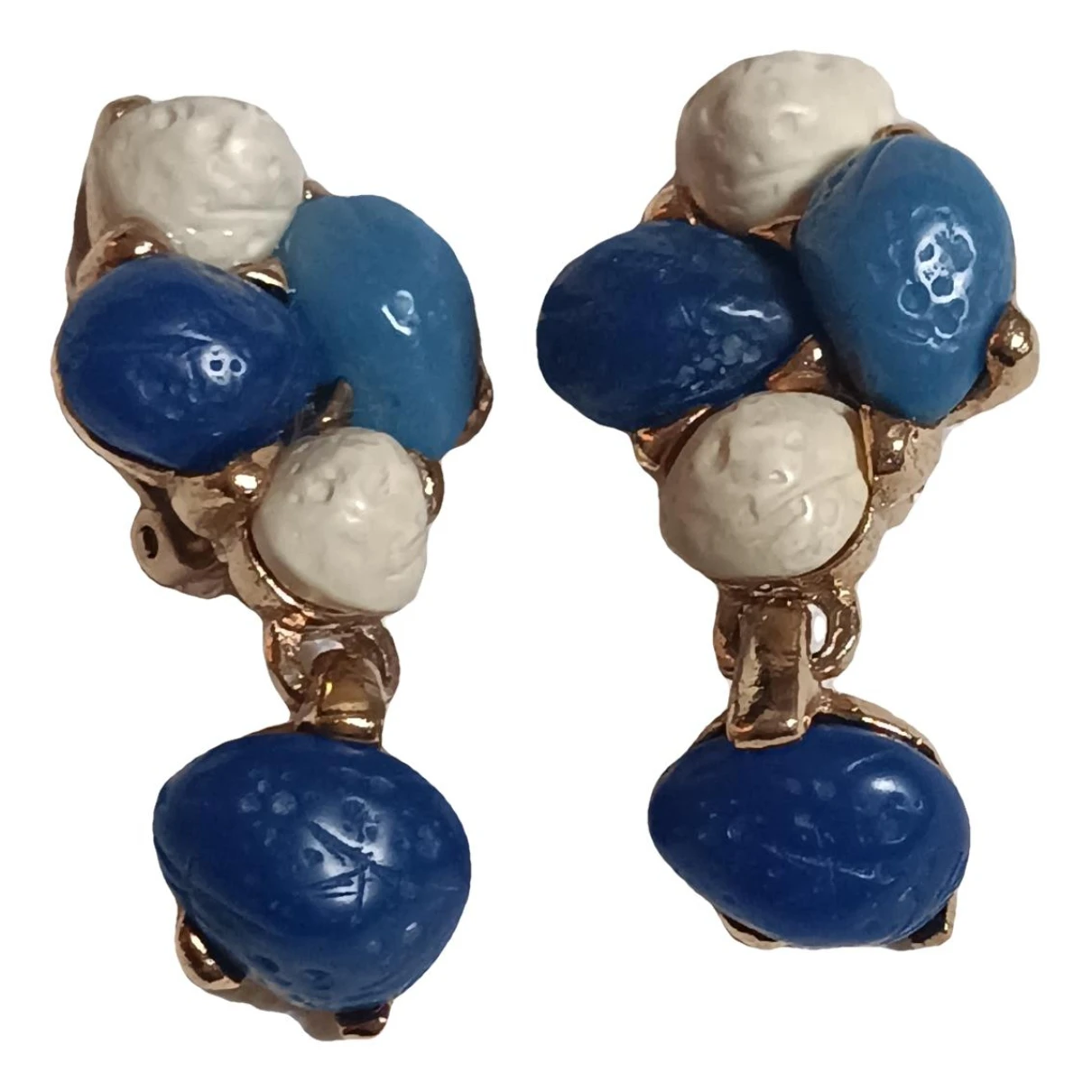 Pre-owned Guy Laroche Earrings In Blue