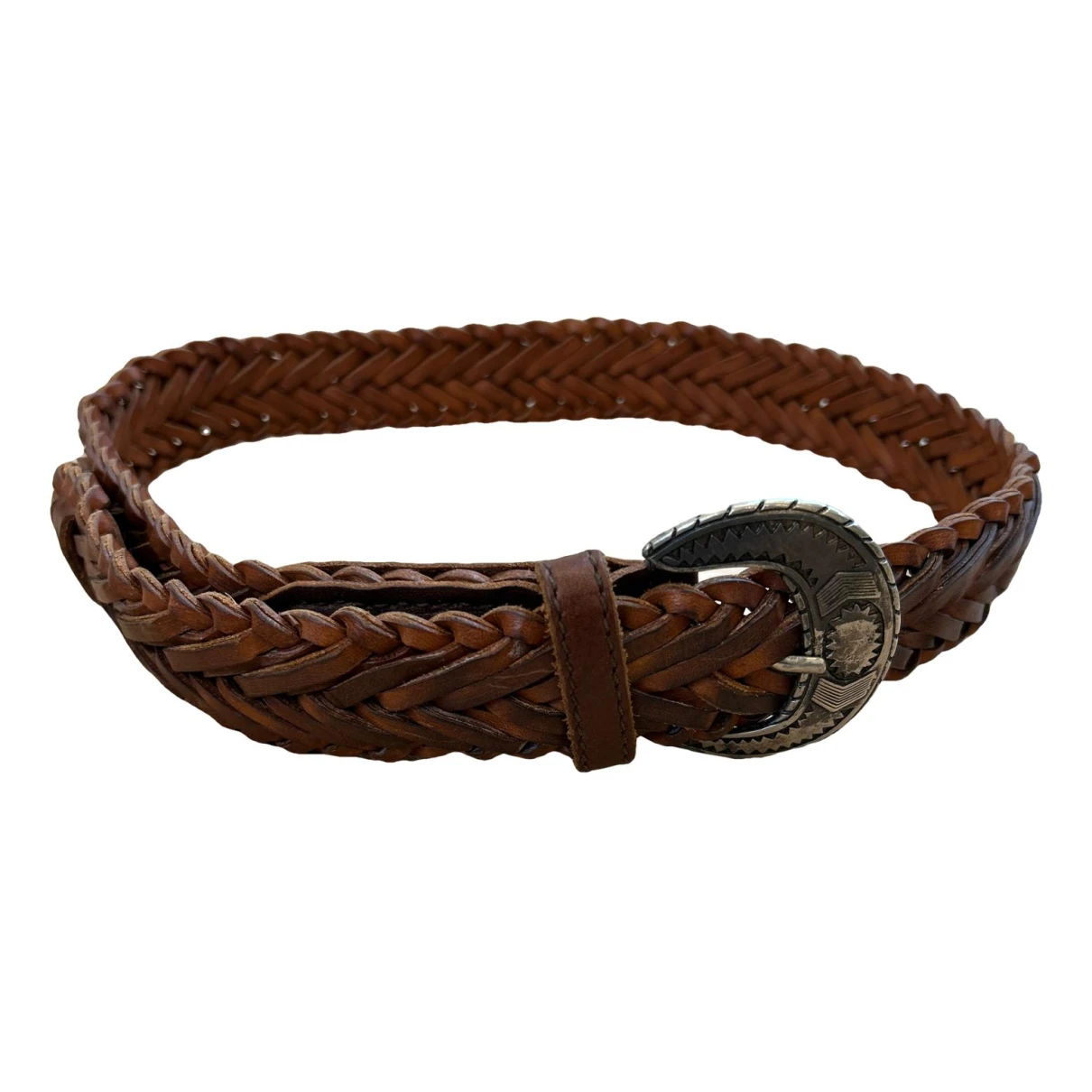 Pre-owned Les Copains Leather Belt In Brown