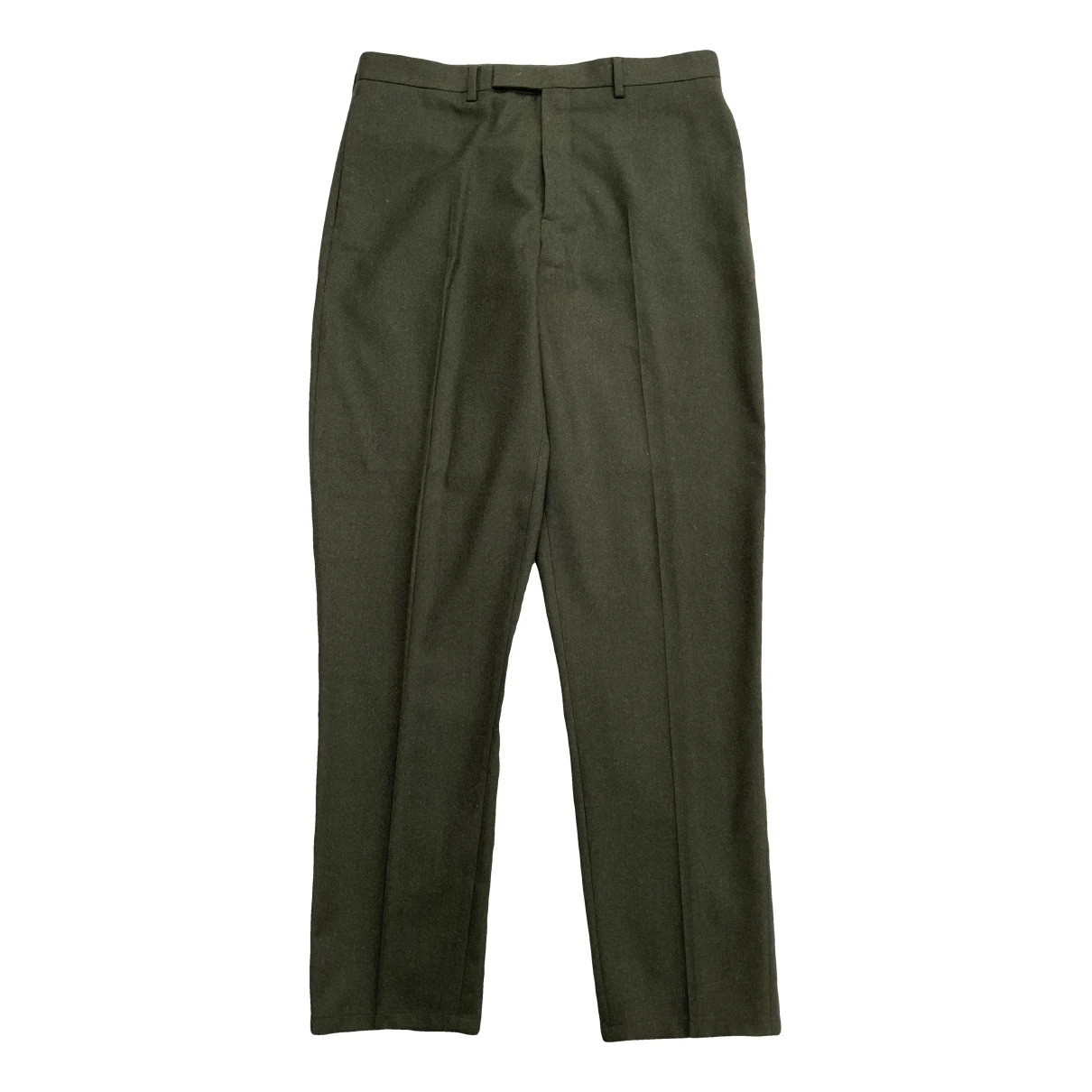 Pre-owned Dior Wool Trousers In Green