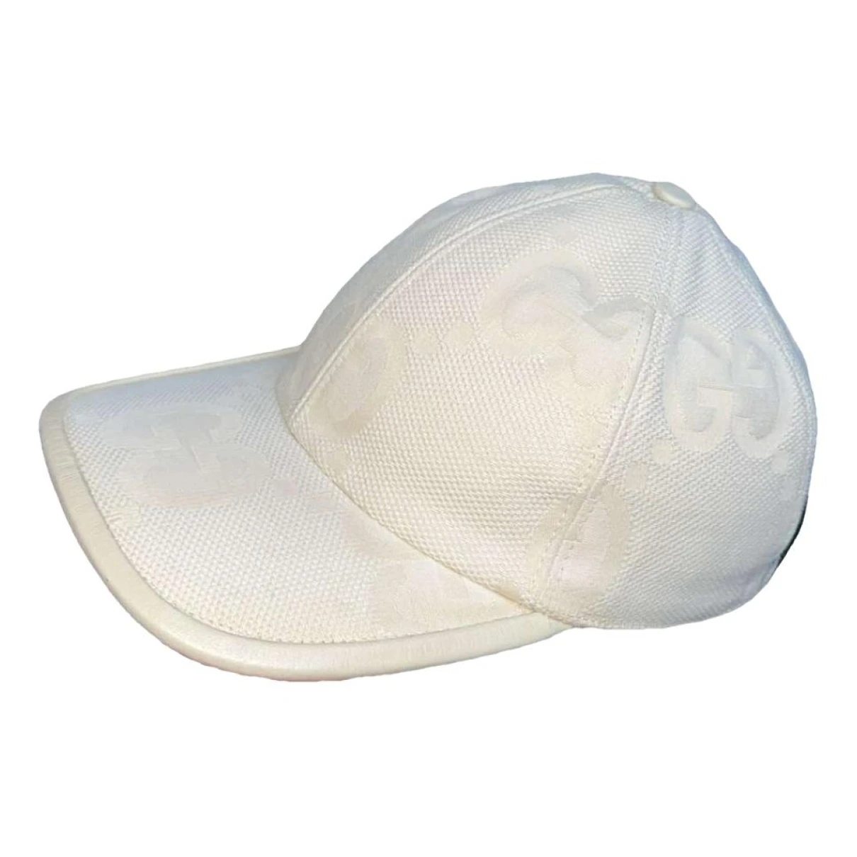 Pre-owned Gucci Leather Hat In White