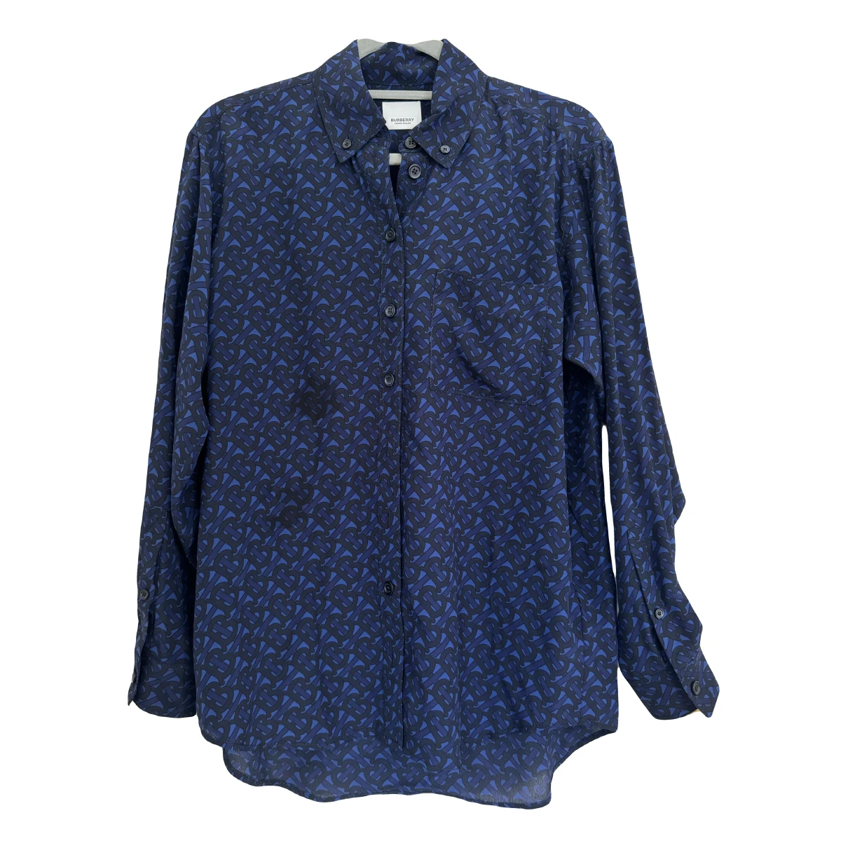 Pre-owned Burberry Silk Blouse In Blue