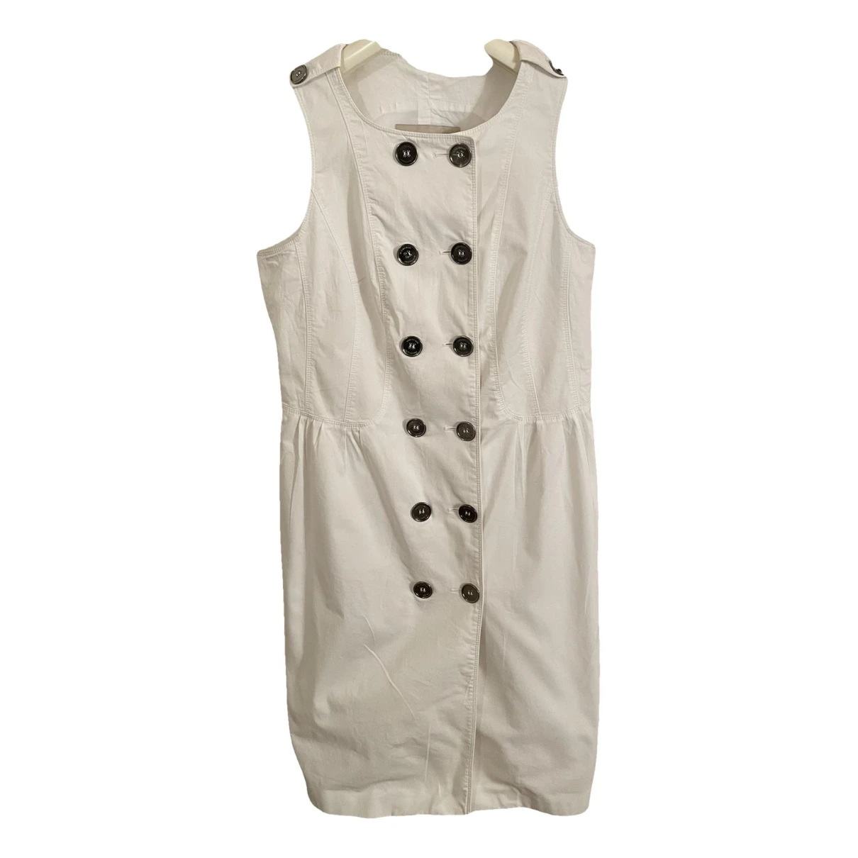 Pre-owned Burberry Mid-length Dress In White