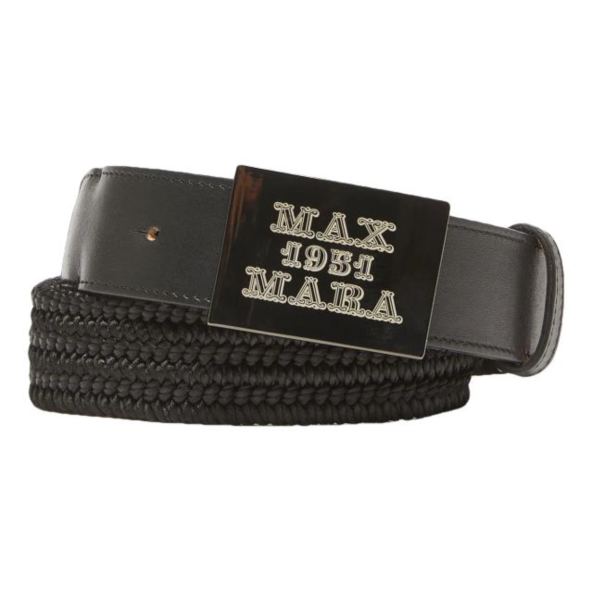 Pre-owned Max Mara Cloth Belt In Black