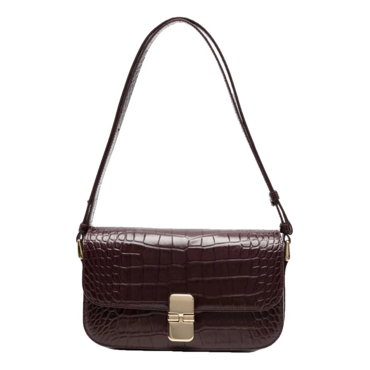 Pre-owned Apc Leather Handbag In Burgundy