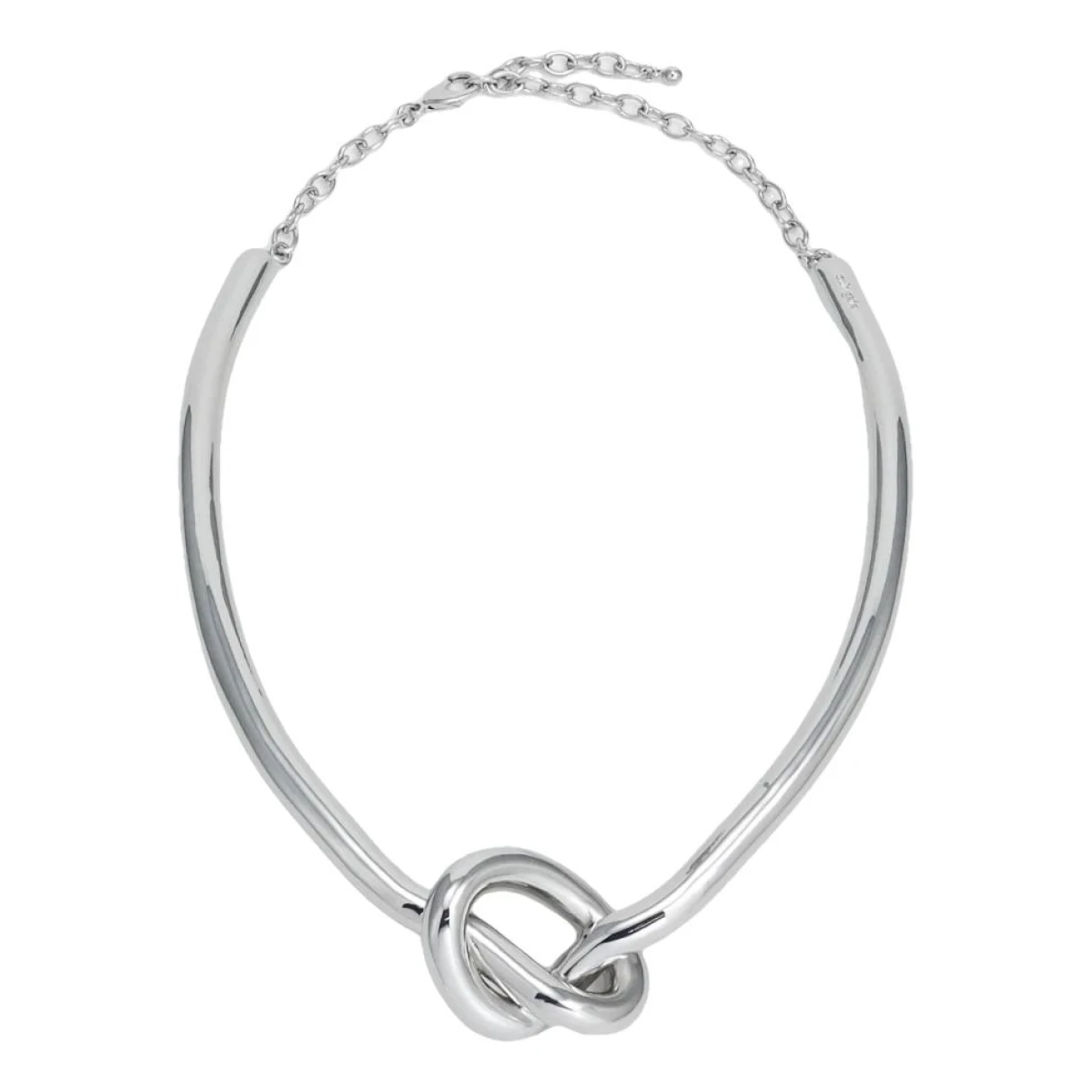 Pre-owned Cult Gaia Long Necklace In Silver