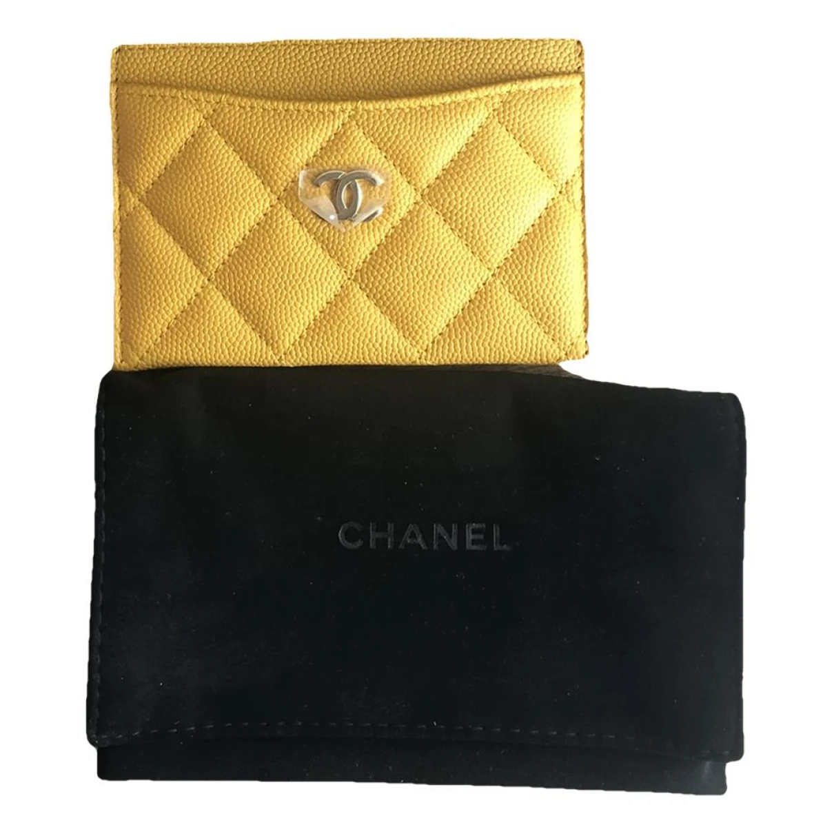 Pre-owned Chanel Timeless/classique Leather Wallet In Gold