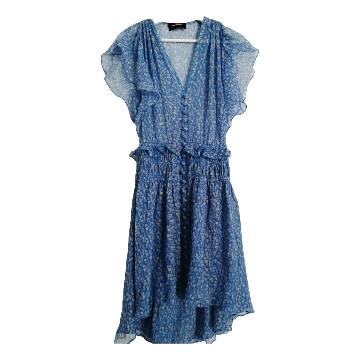 Pre-owned The Kooples Silk Mini Dress In Blue