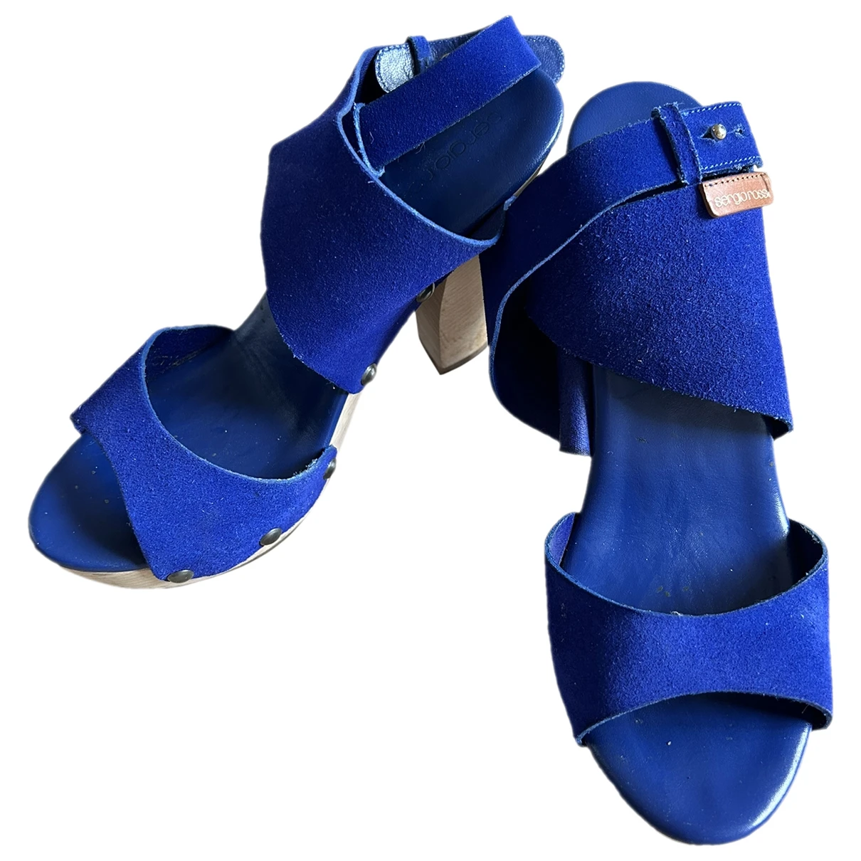 Pre-owned Sergio Rossi Sandal In Blue