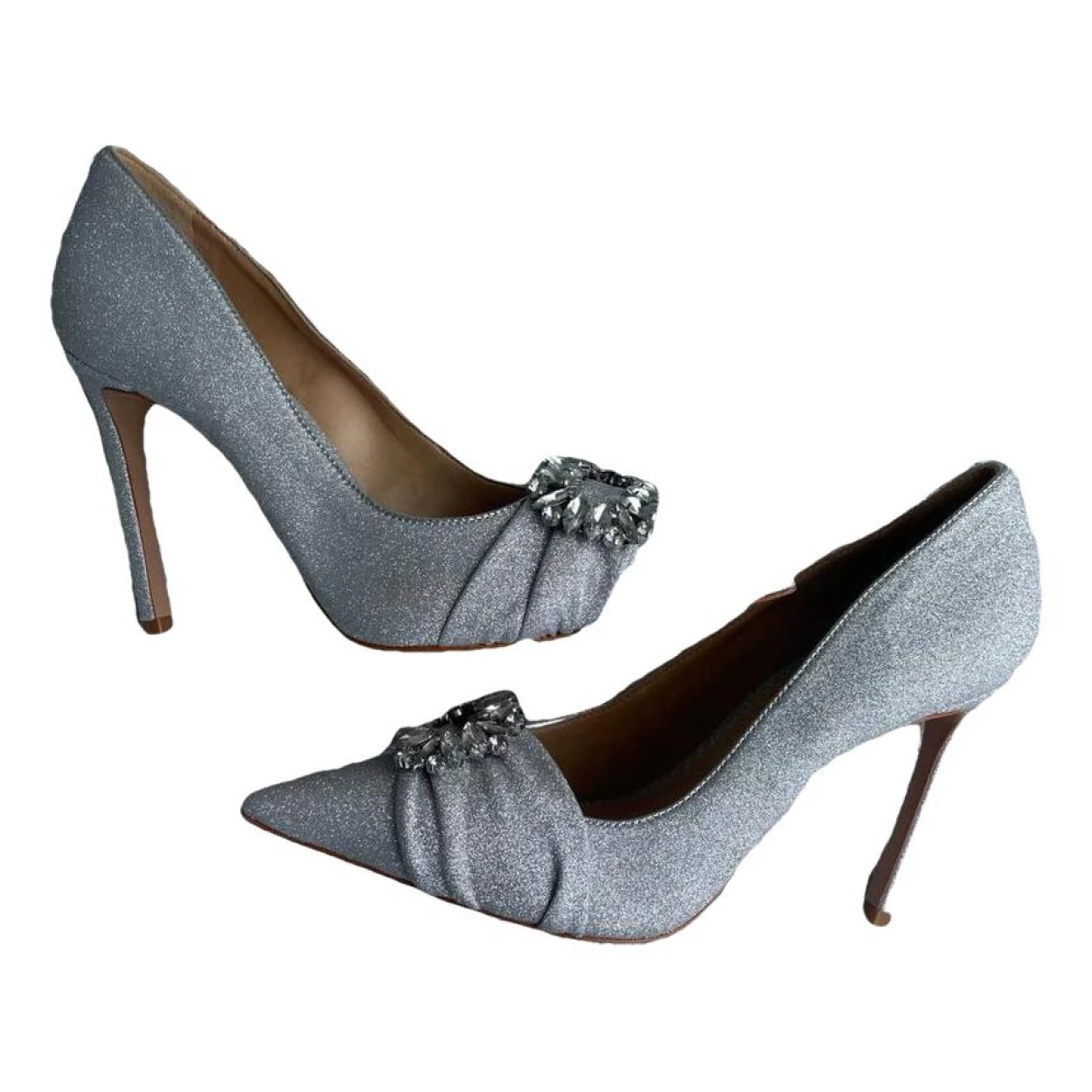 Pre-owned Schutz Leather Heels In Silver