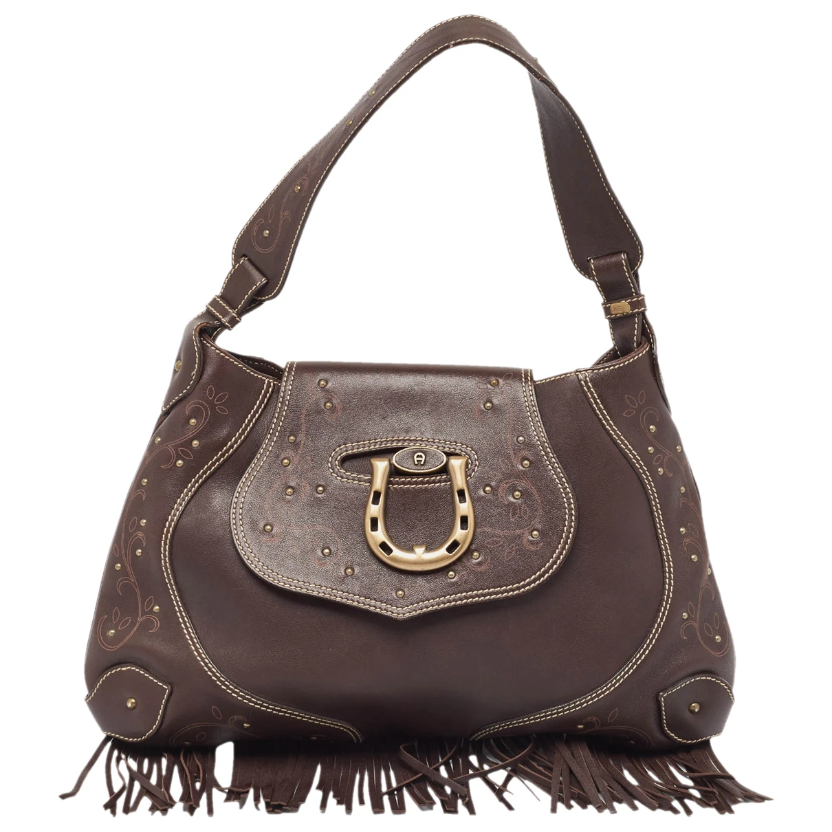 Pre-owned Aigner Leather Handbag In Brown