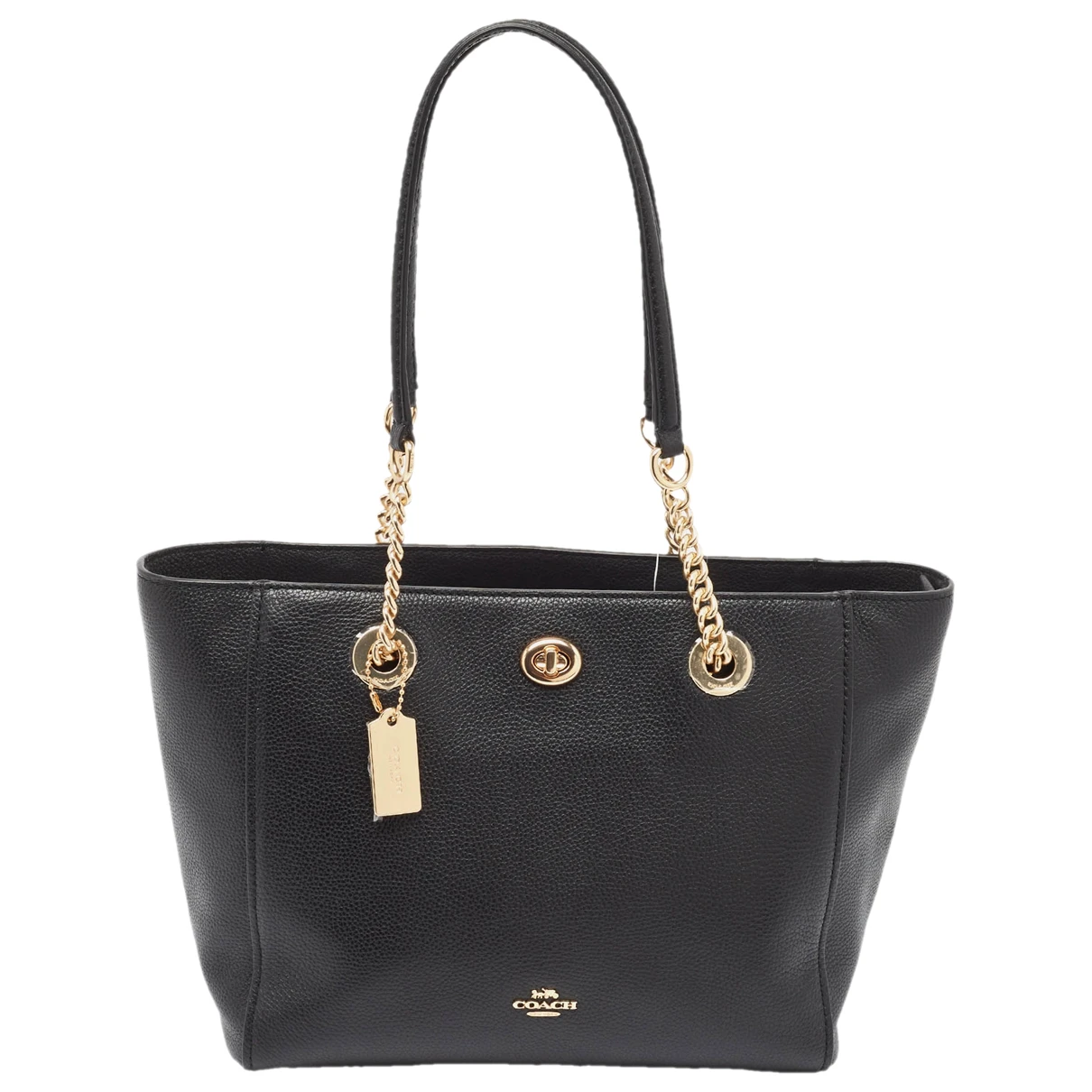 Pre-owned Coach Leather Tote In Black