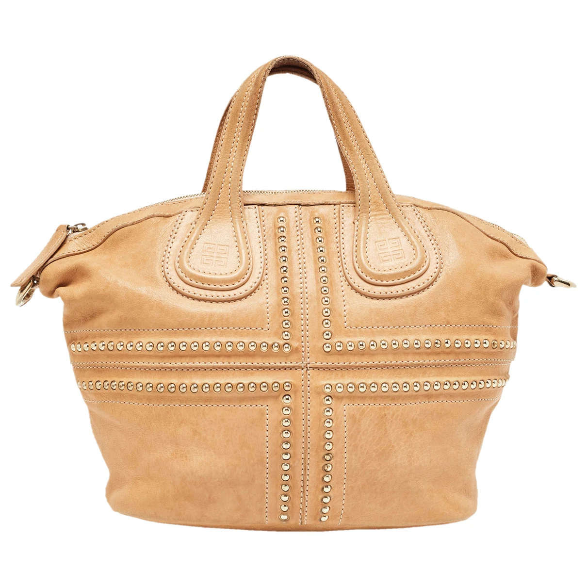 Pre-owned Givenchy Leather Satchel In Beige