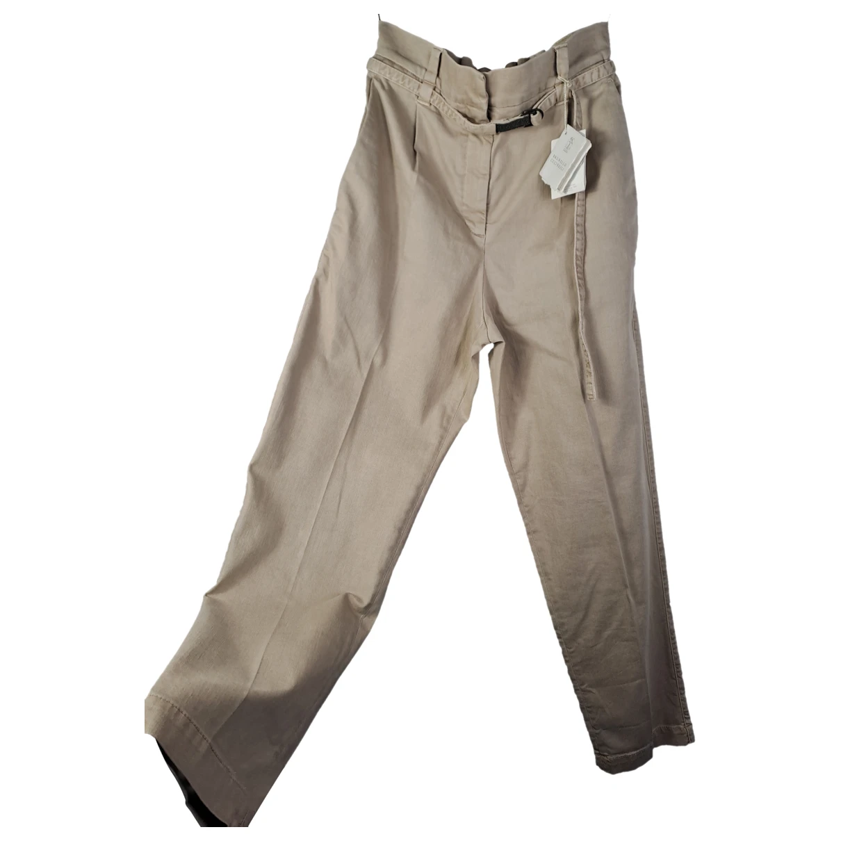 Pre-owned Brunello Cucinelli Straight Pants In Beige