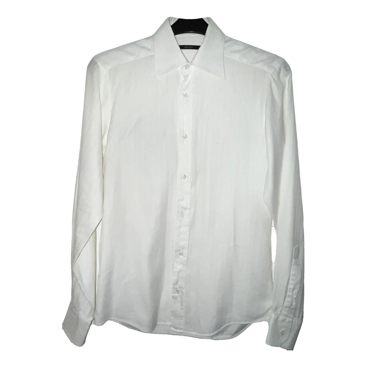 Pre-owned Gucci Linen Shirt In White