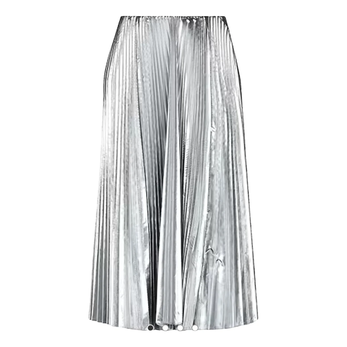 Pre-owned Balenciaga Mid-length Skirt In Silver