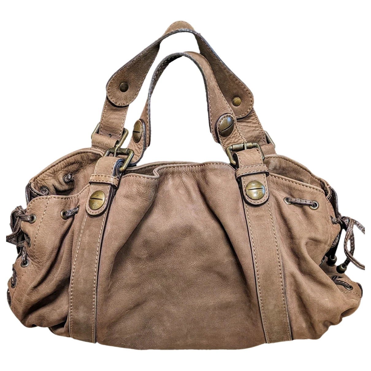Pre-owned Gerard Darel 24h Leather Handbag In Camel