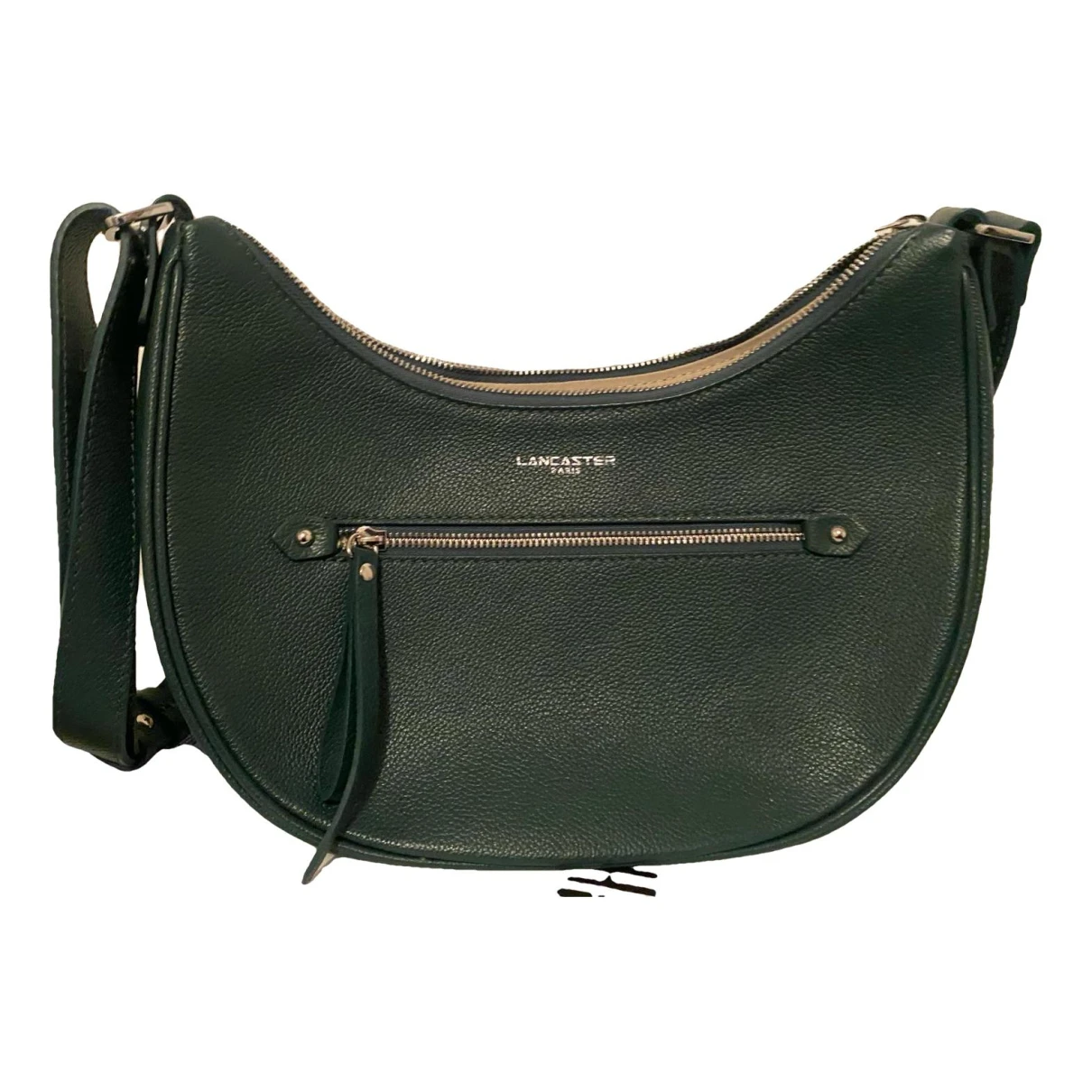 Pre-owned Lancaster Leather Crossbody Bag In Green