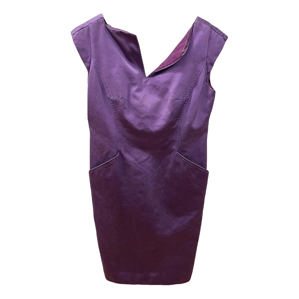 Pre-owned Carolina Herrera Mini Dress In Purple