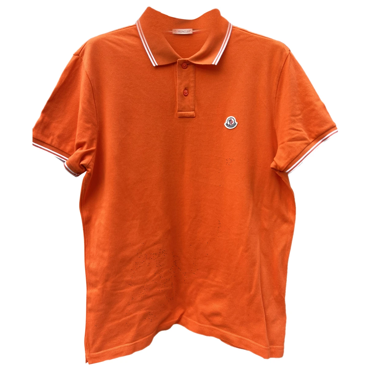 Pre-owned Moncler Polo Shirt In Orange