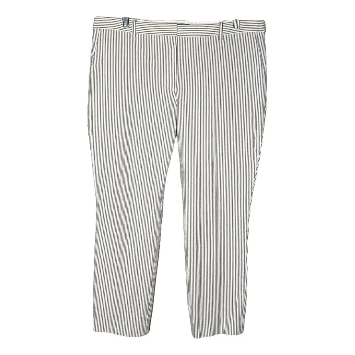 Pre-owned Theory Trousers In Beige