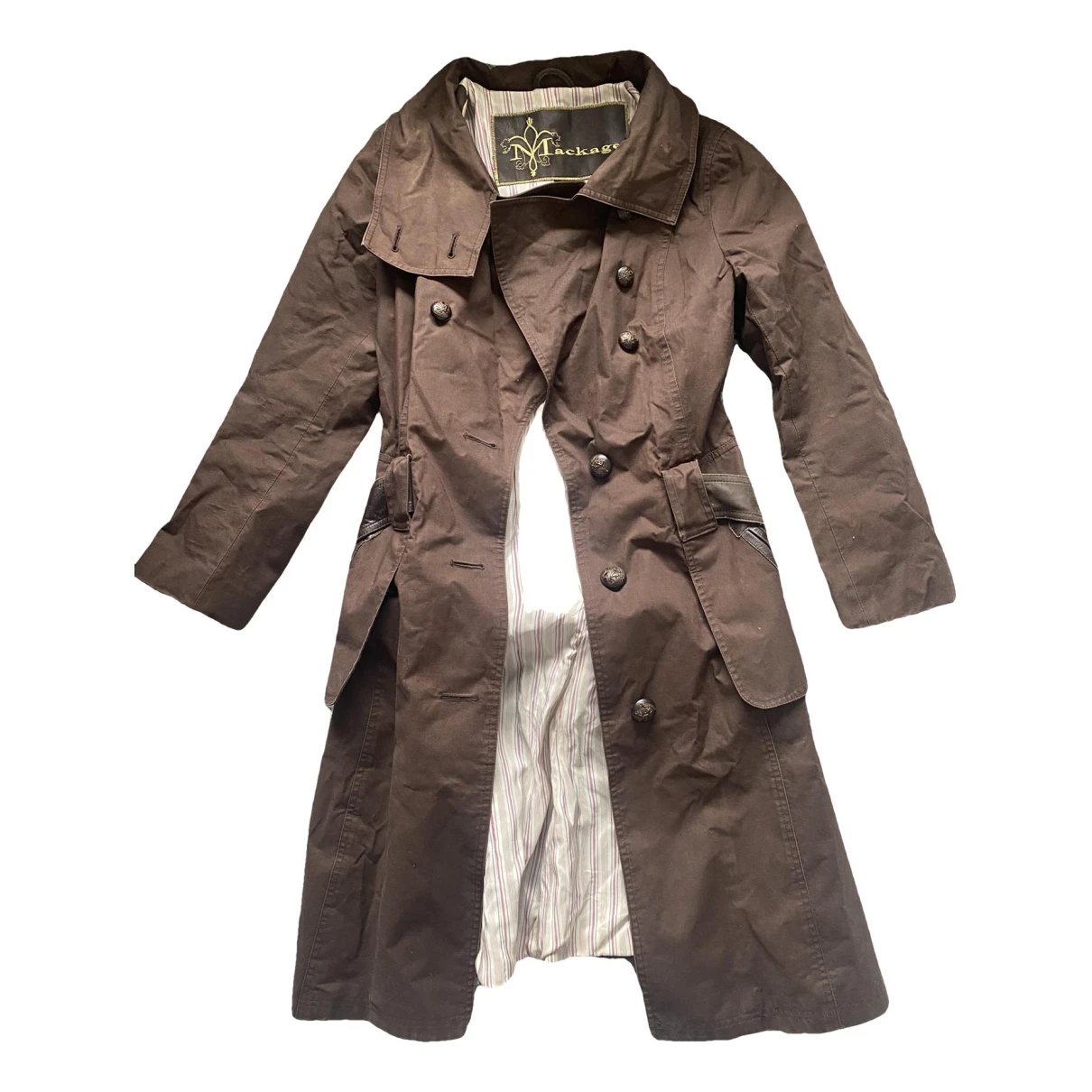 Pre-owned Mackage Trench Coat In Brown