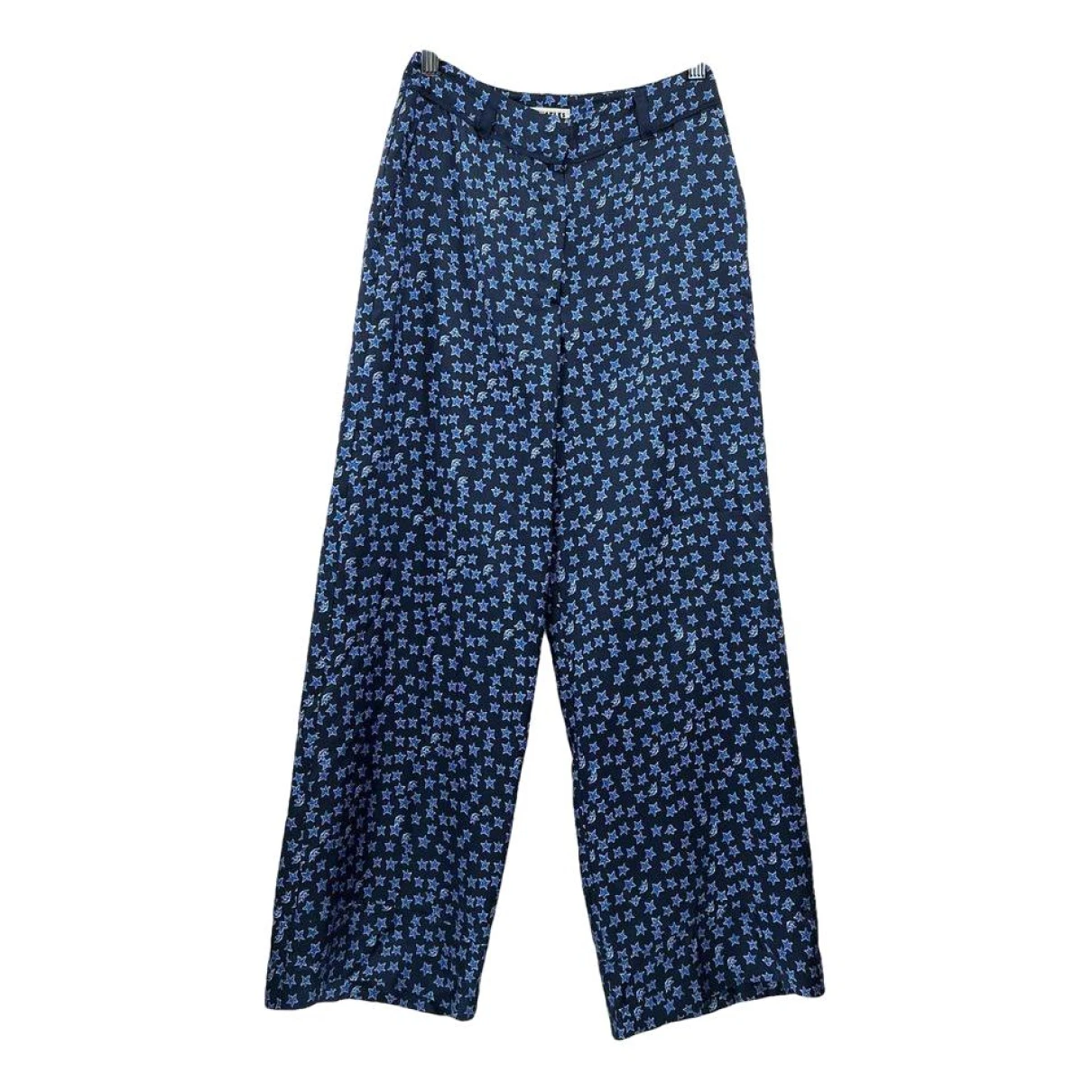 Pre-owned Whistles Silk Trousers In Blue